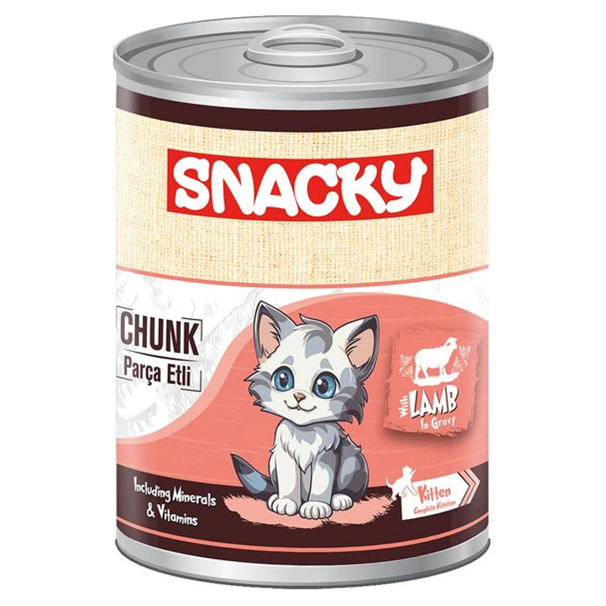 Snacky Chunk Kuzu Etli Yavru Kedi Konservesi 400G