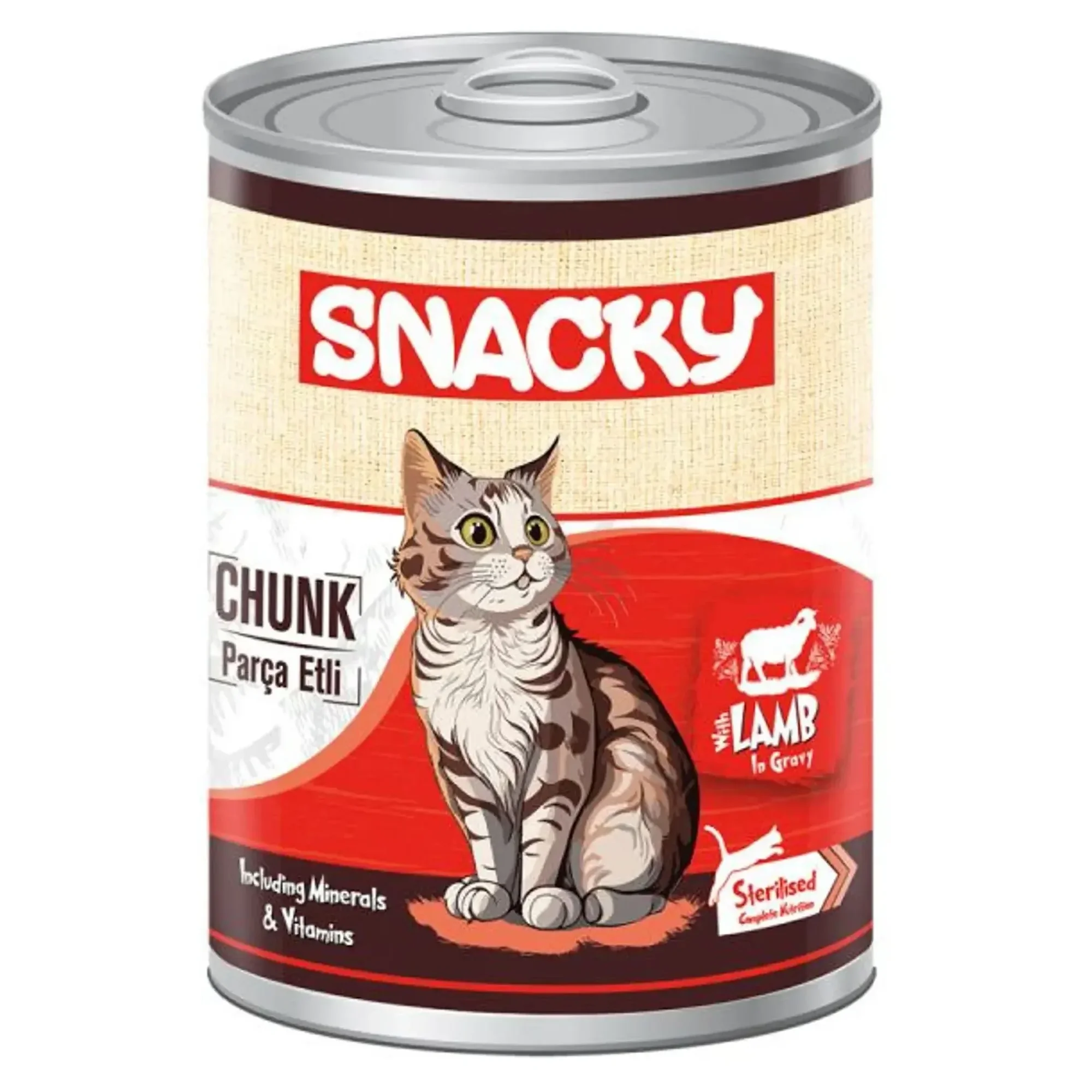 Snacky Chunk Kuzulu Sterilised Kedi Konservesi 400 G