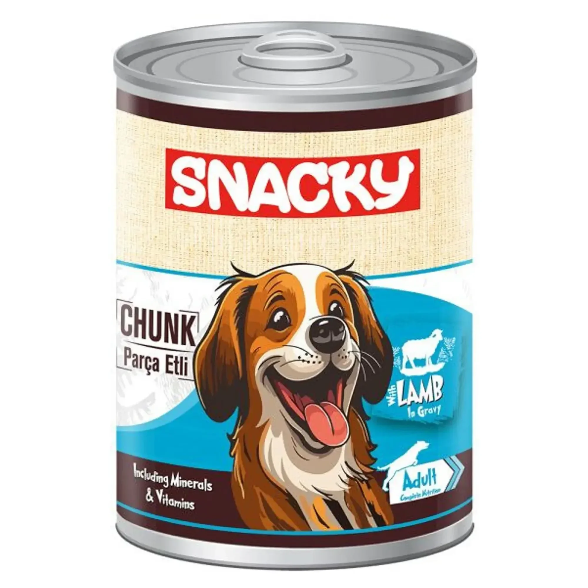 Snacky Chunk Az Tahıllı Kuzu Etli Yetişkin Köpek Konservesi 400 G