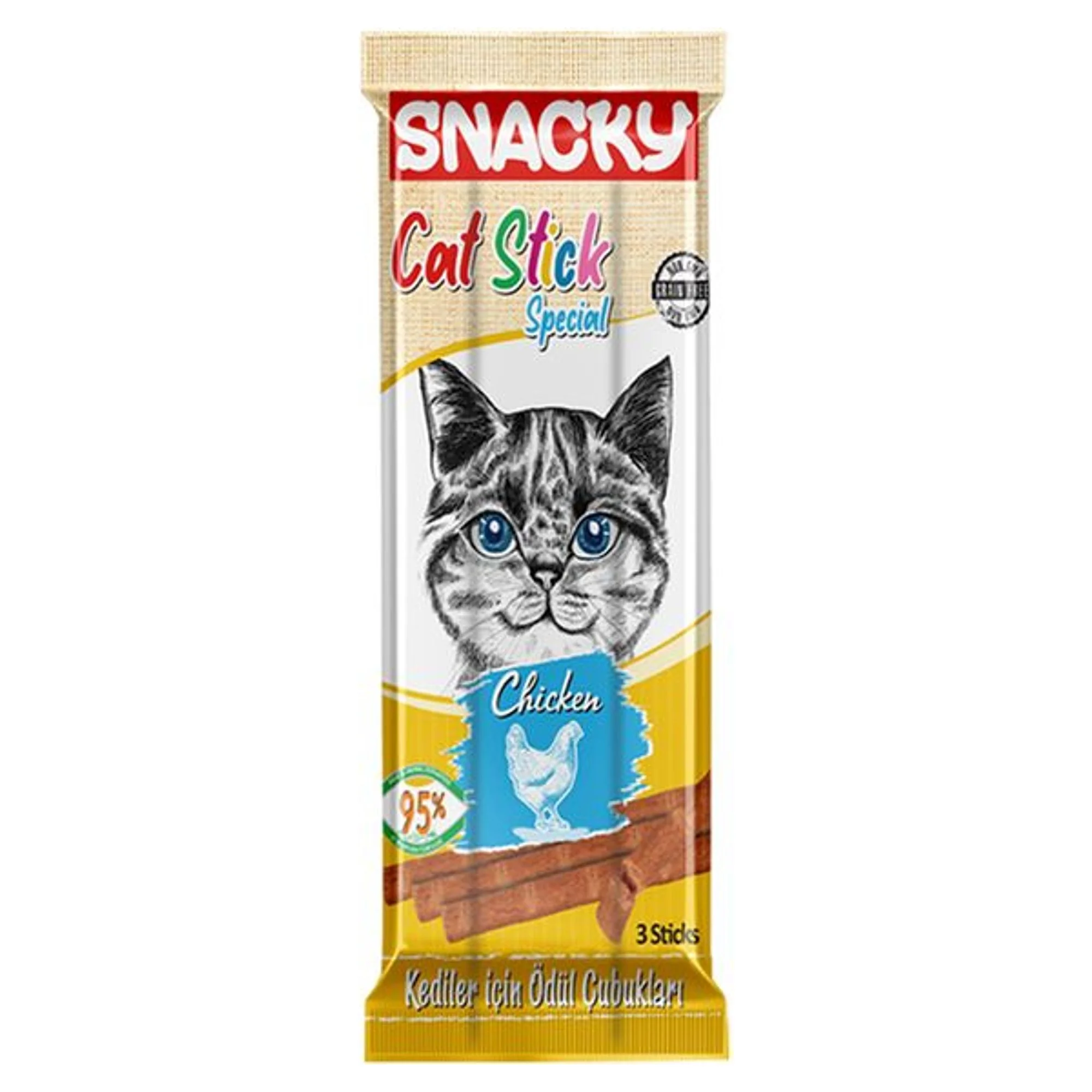 Snacky Snacky Kedi Stick Ödül Tavuklu 3x5G