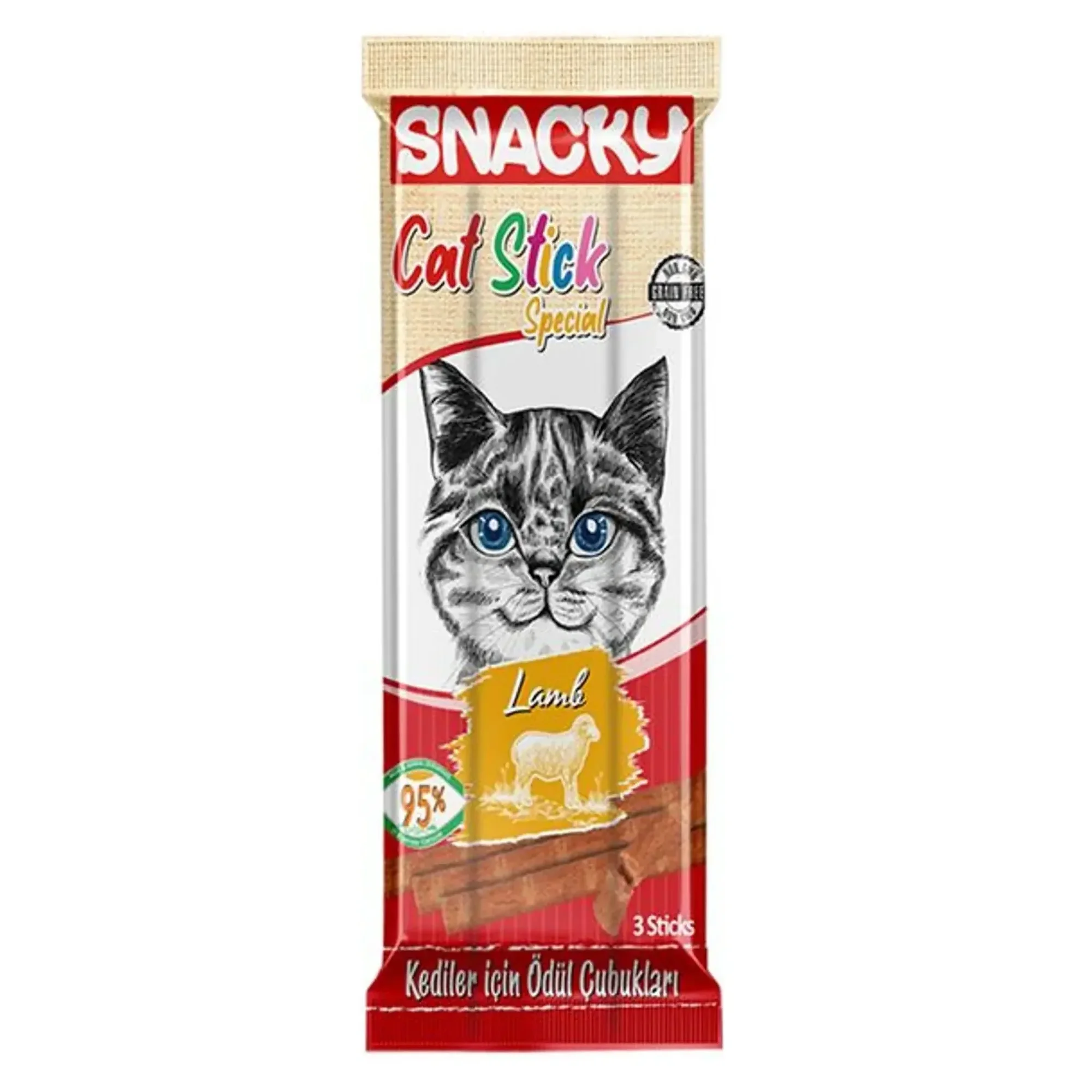 Snacky Kedi Stick Ödül Kuzulu 3x5G