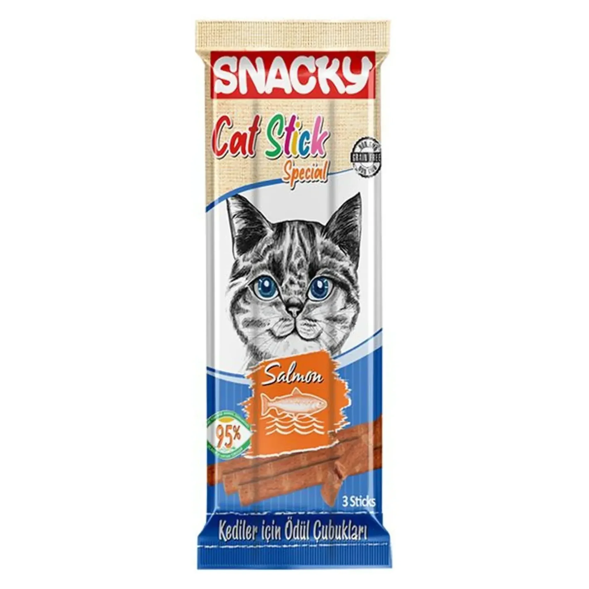 Snacky Kedi Stick Ödül Somonlu 3x5G