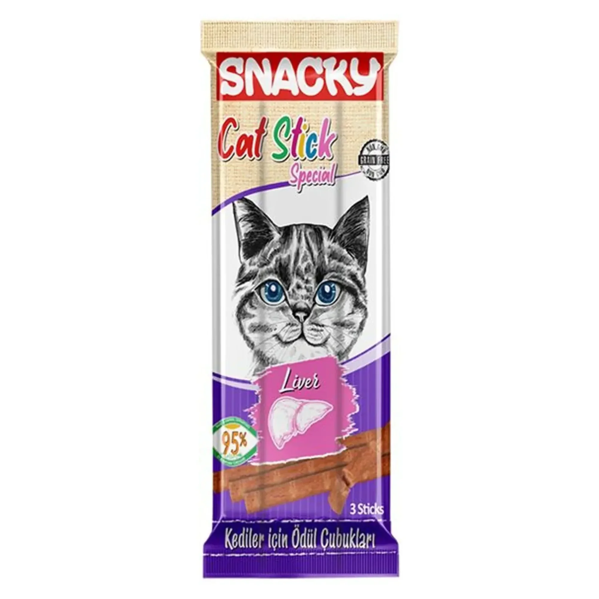 Snacky Kedi Stick Ödül Ciğerli 3x5G