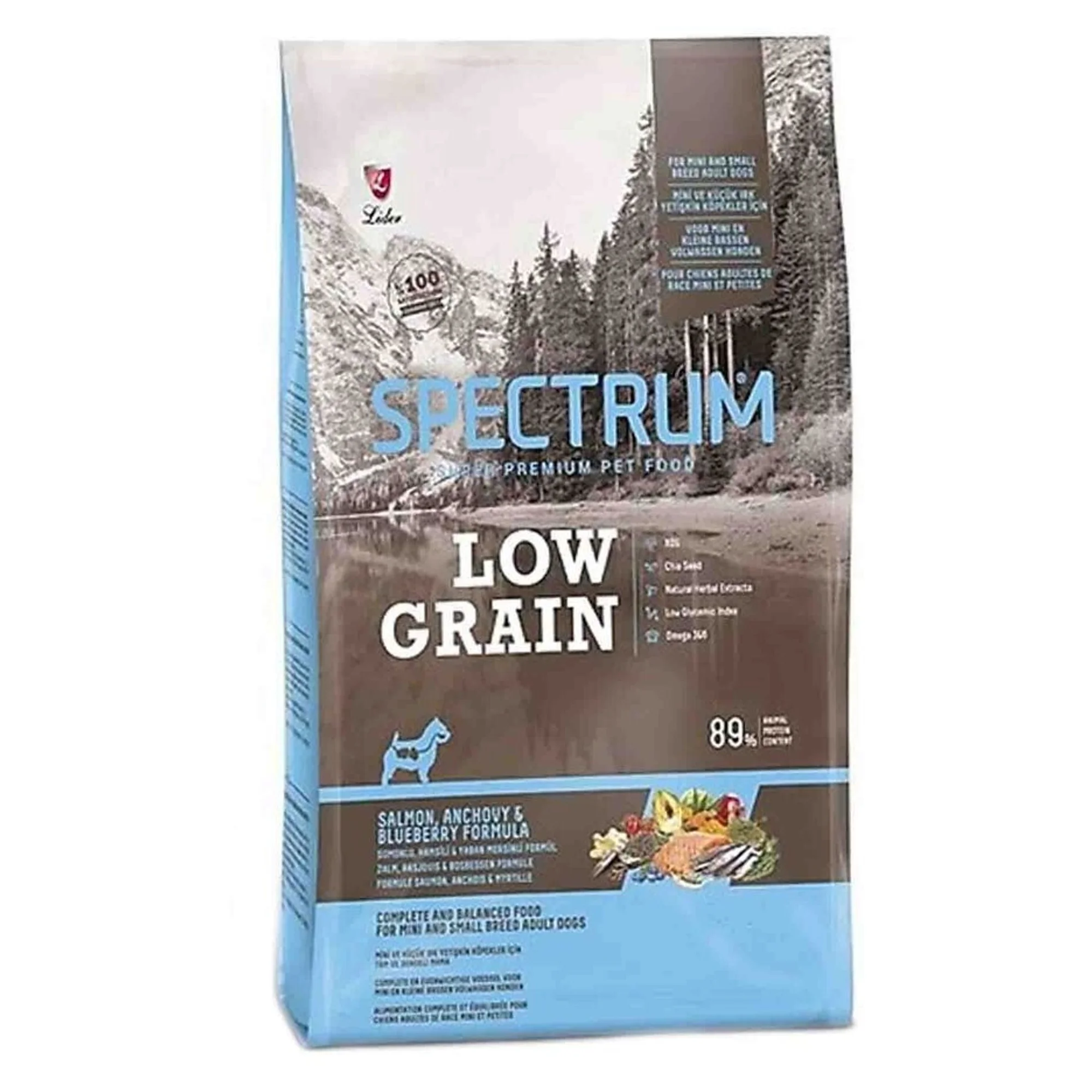 Spectrum Düşük Tahıllı Somonlu Hamsili Küçük Irk Yetişkin Köpek Maması 2.5KG+750G