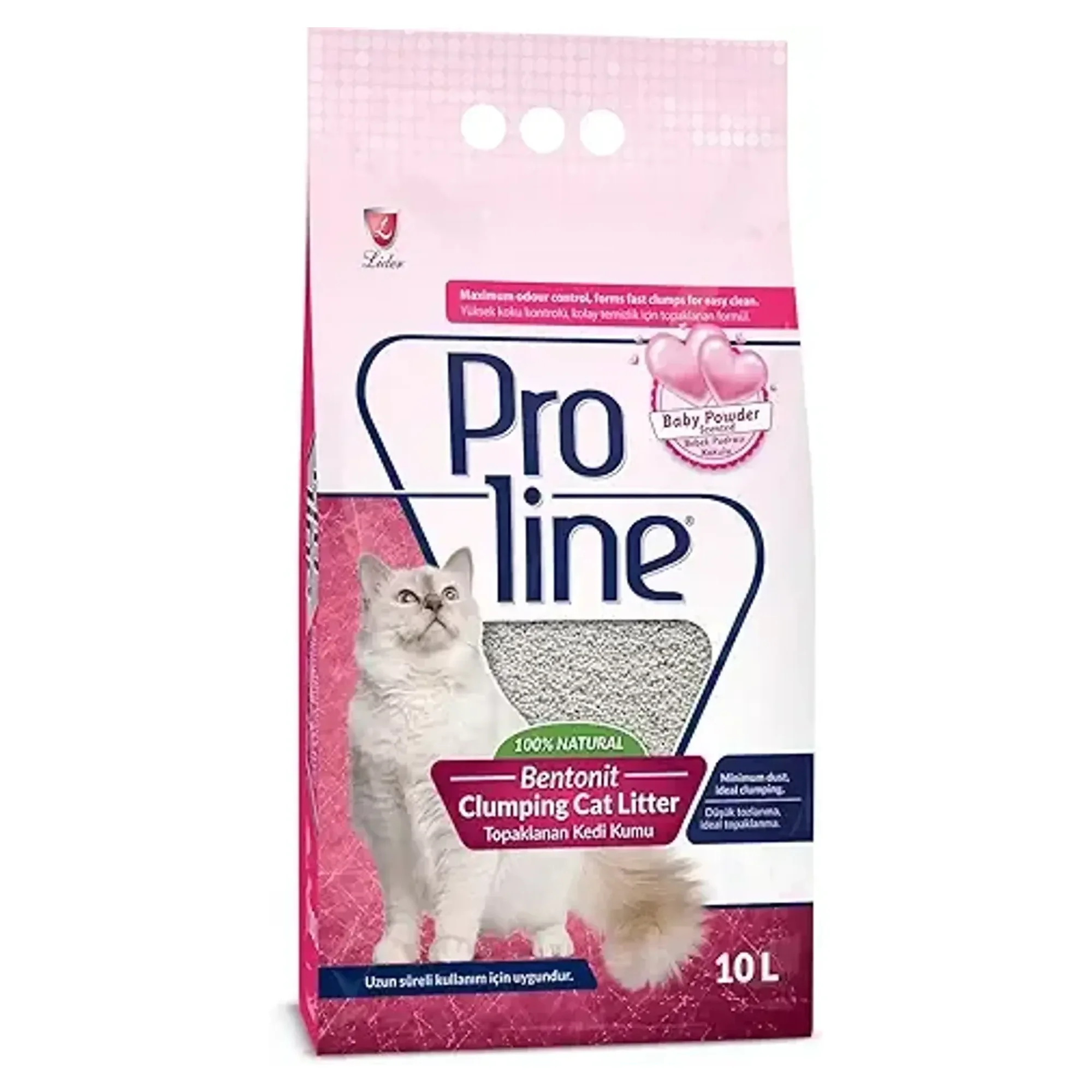 Proline Bebek Pudrası Kokulu Bentonit Kedi Kumu 10 L