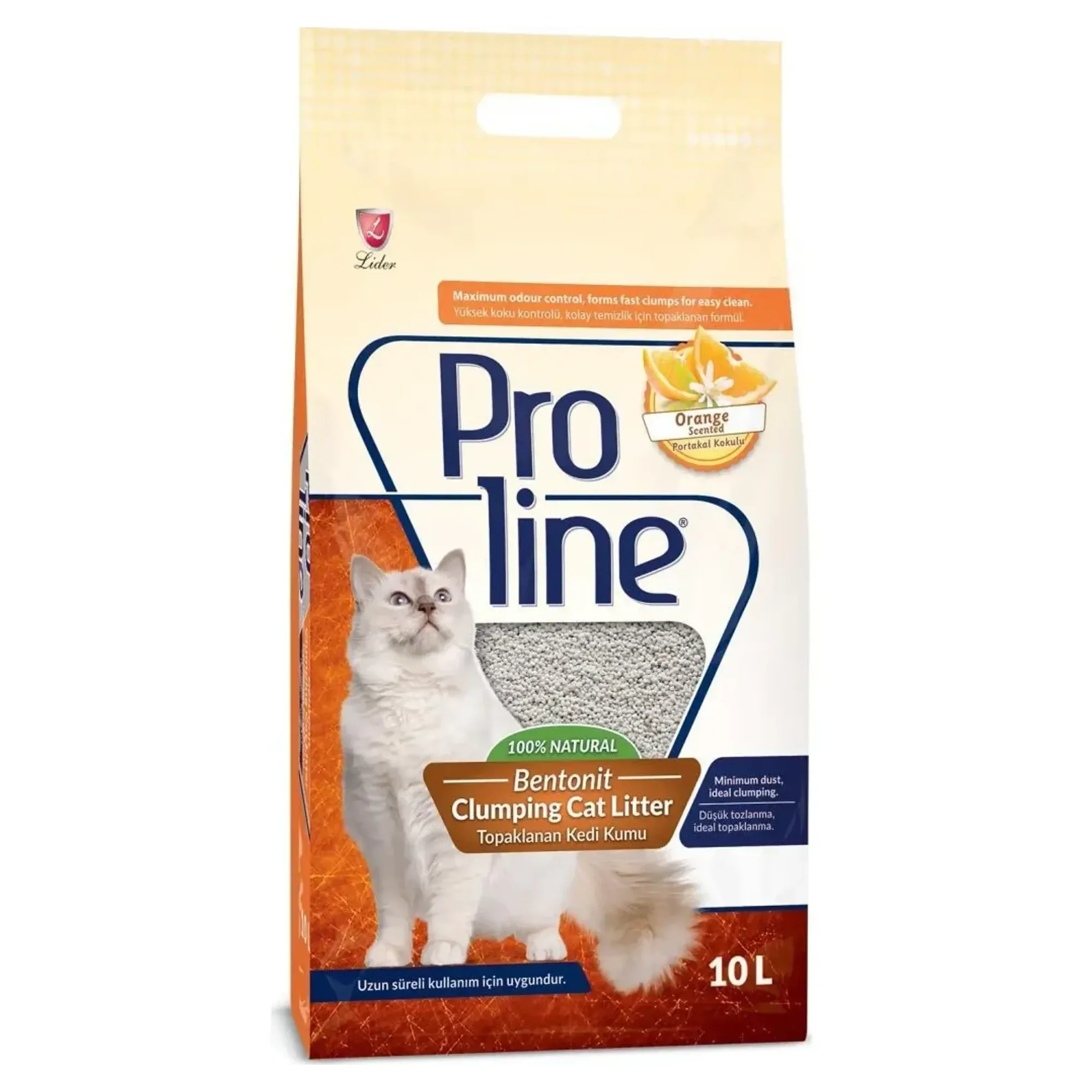 Proline Portakal Kokulu Bentonit Kedi Kumu 10 L