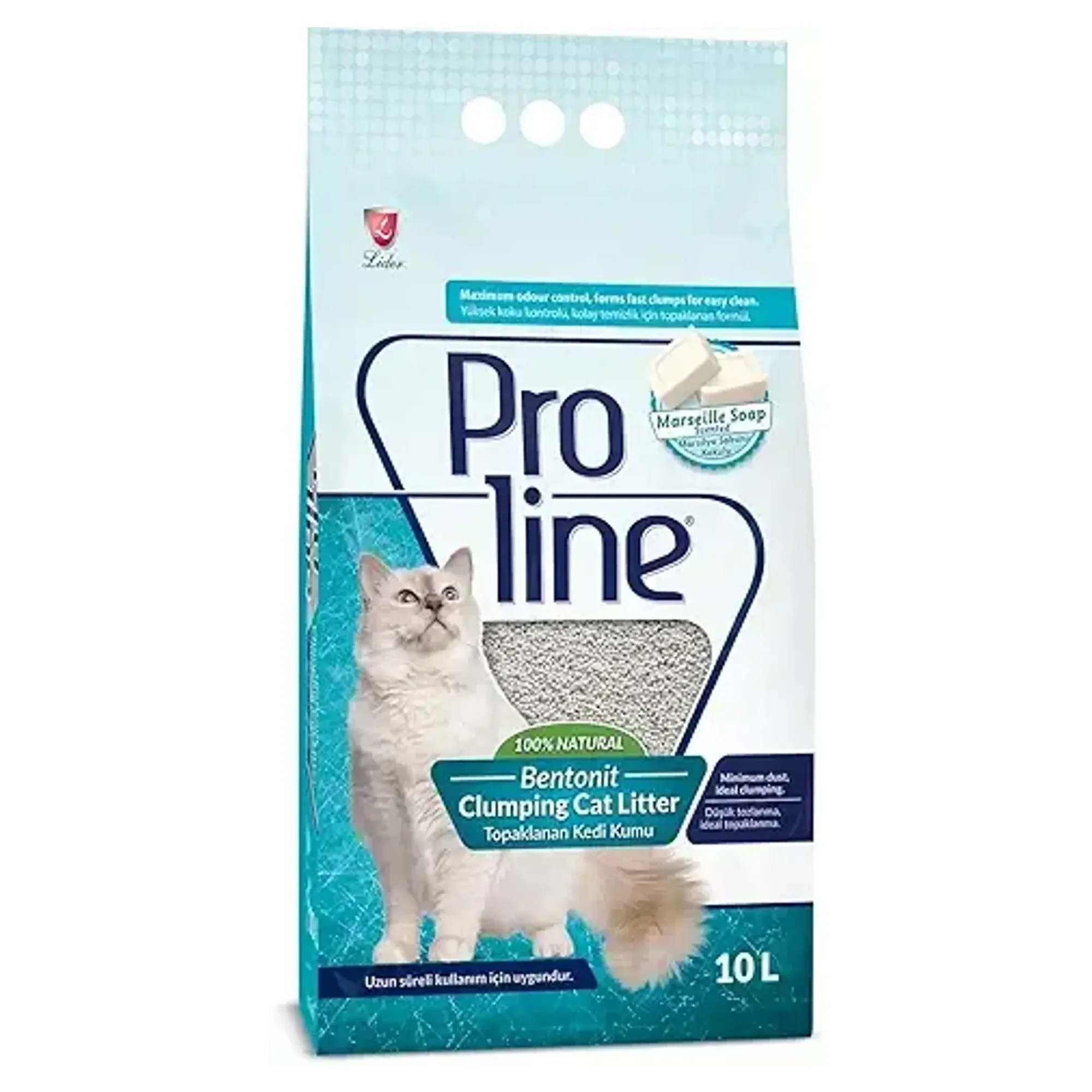 Proline Marsilya Sabunu Kokulu Bentonit Kedi Kumu 10 L