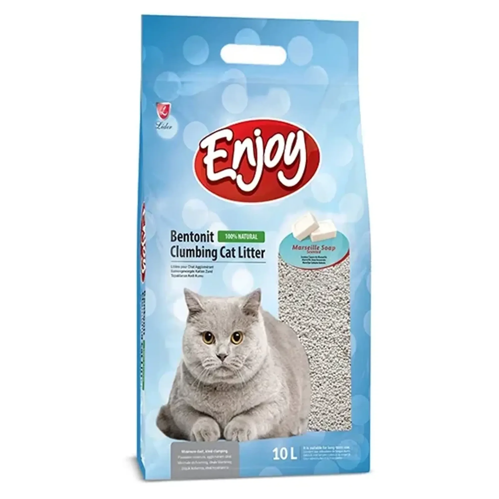 Enjoy Marsilya Sabun Kokulu Bentonit Kedi Kumu 10 L