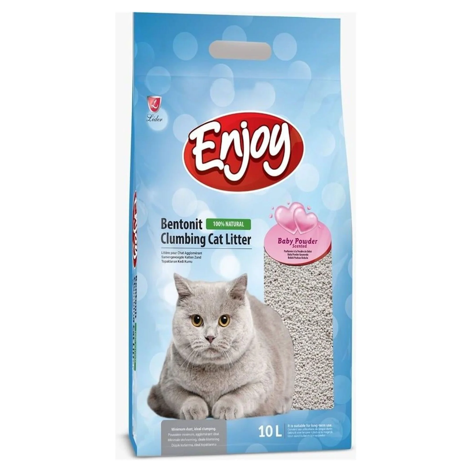 Enjoy Bebek Pudrası Kokulu Bentonit Kedi Kumu 10 L