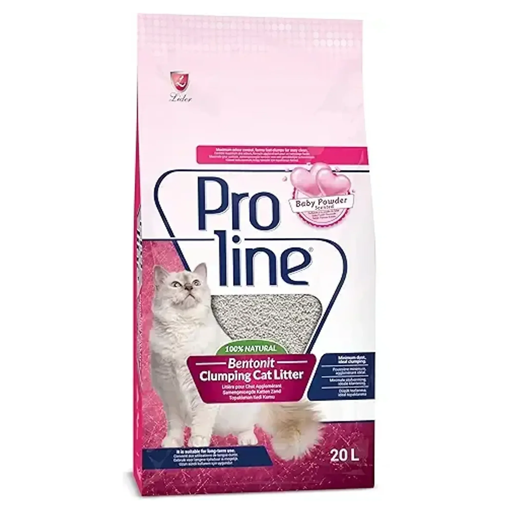 Proline Bebek Pudrası Kokulu Bentonit Kedi Kumu 20 L