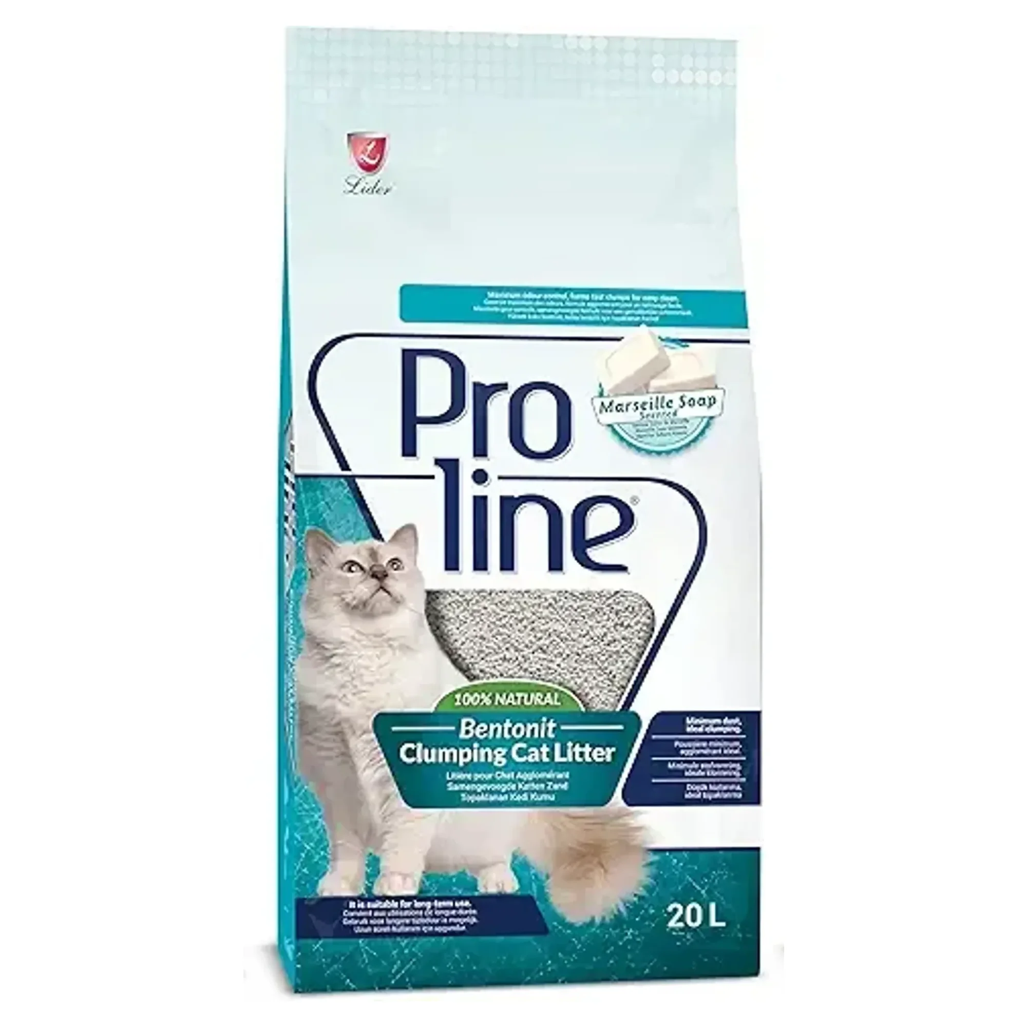 Proline Marsilya Sabunu Kokulu Bentonit Kedi Kumu 20 L