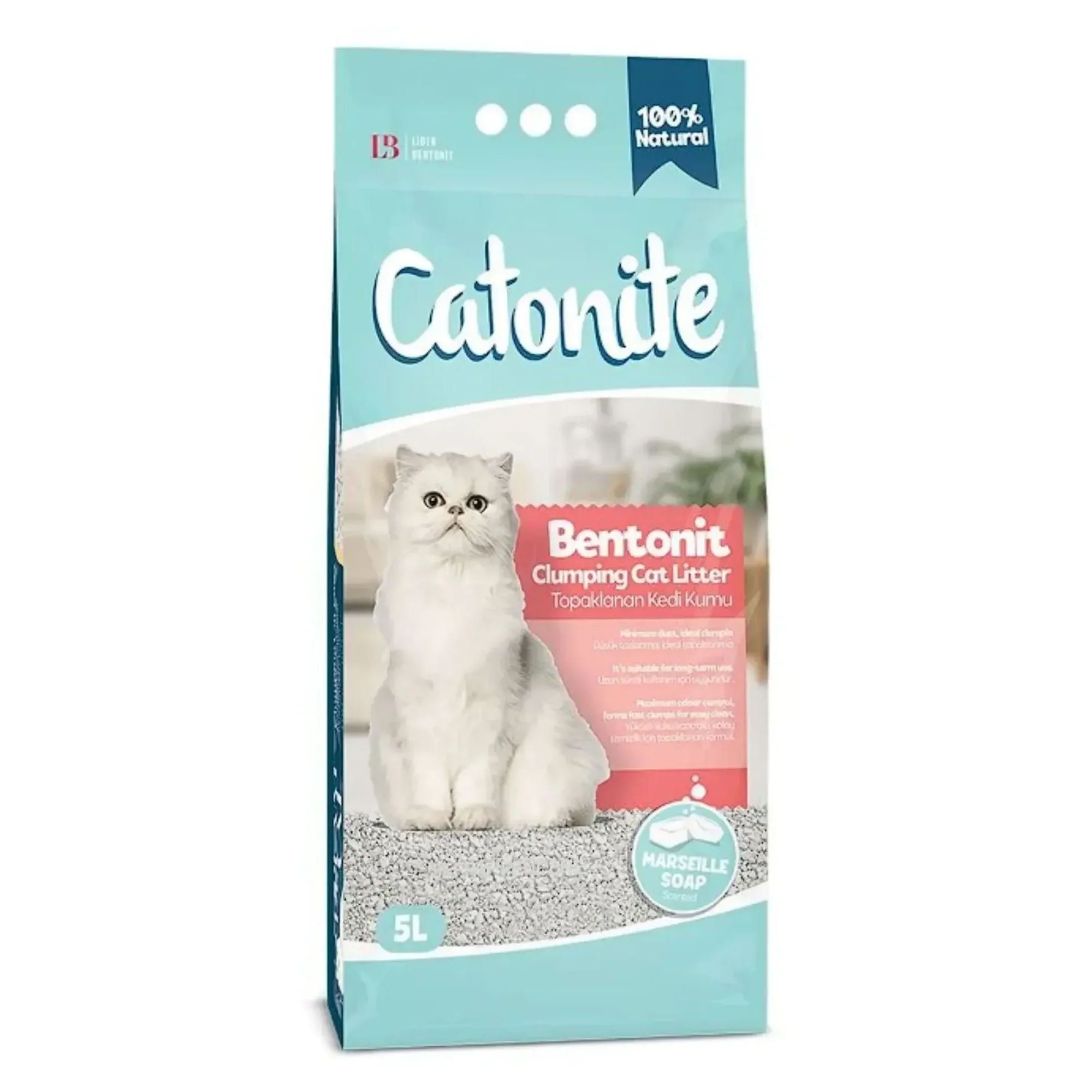 Catonite Marsilya Sabunu Kokulu Bentonit Kedi Kumu 5 L