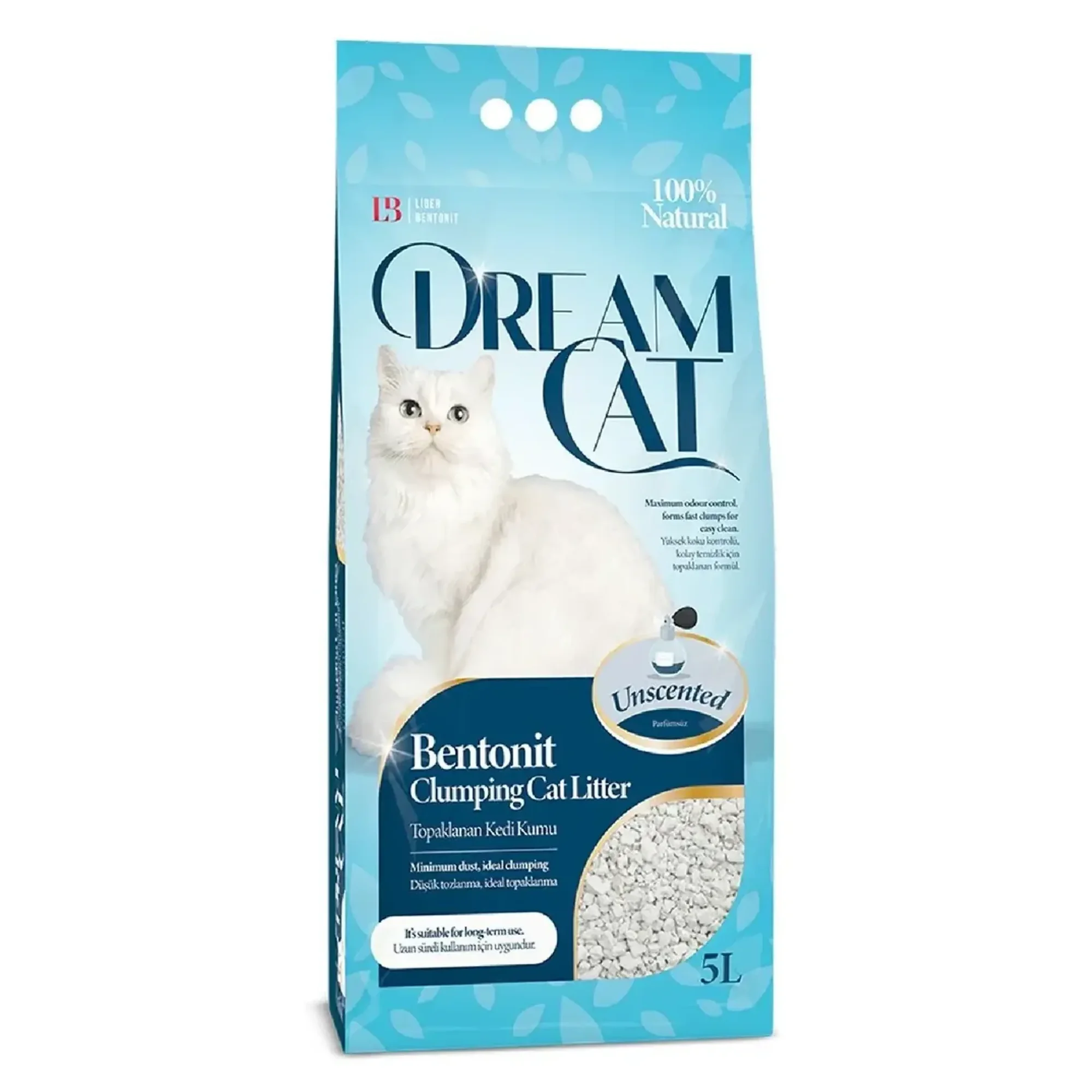 Dream Cat Kokusuz Bentonit Kedi Kumu 5 L