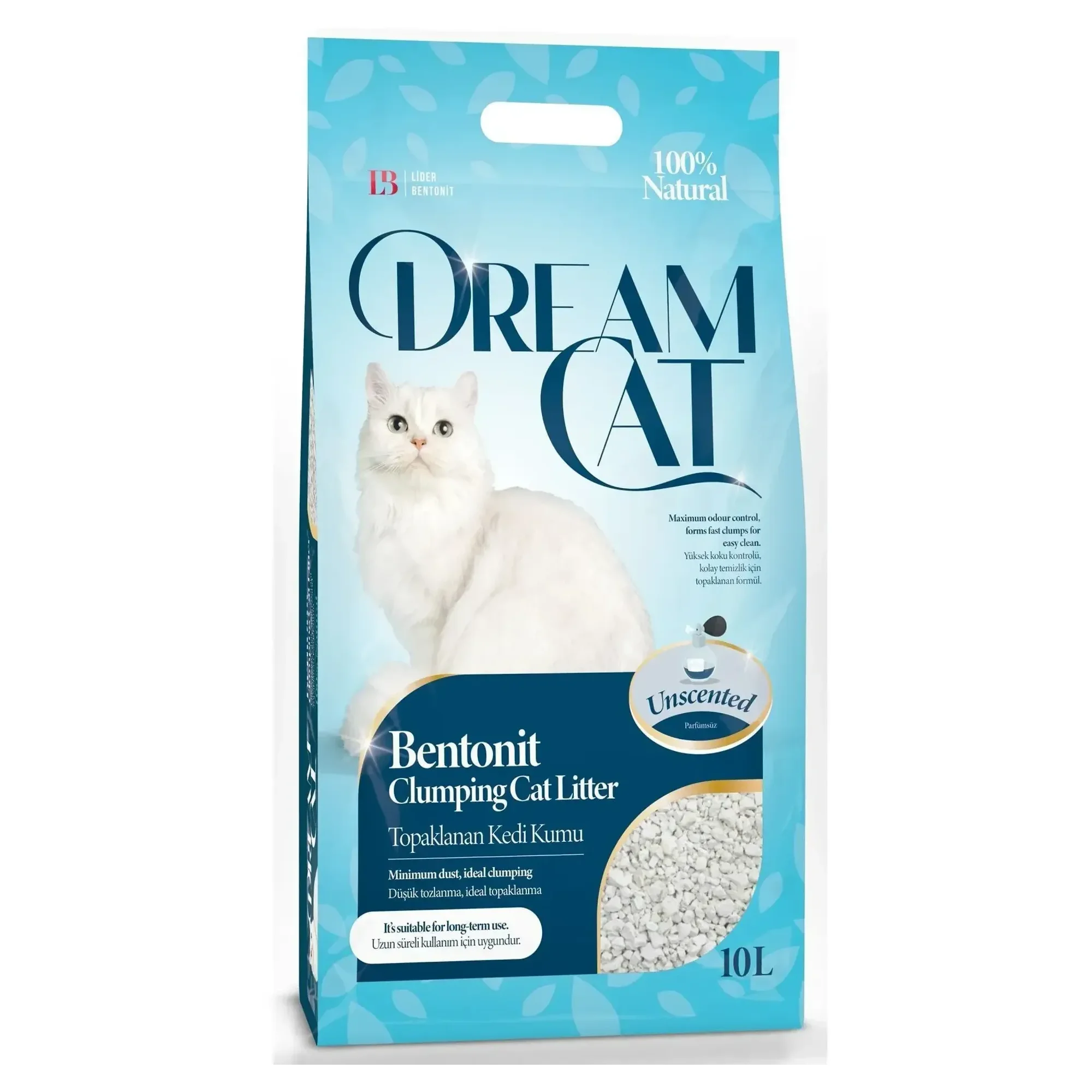 Dream Cat Natural Kokusuz Bentonit Kedi Kumu 10 L