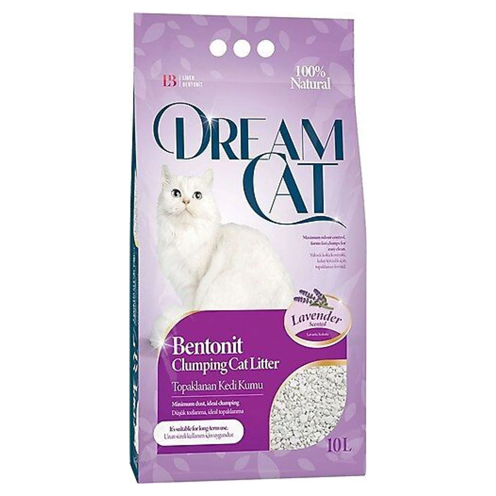 Dream Cat Lavanta Kokulu Bentonit Kedi Kumu 10 L
