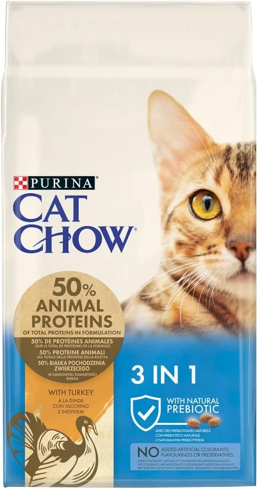 Purina Cat Chow 3in1 Hindili Yetişkin Kedi Maması 15 KG - Ana Görsel
