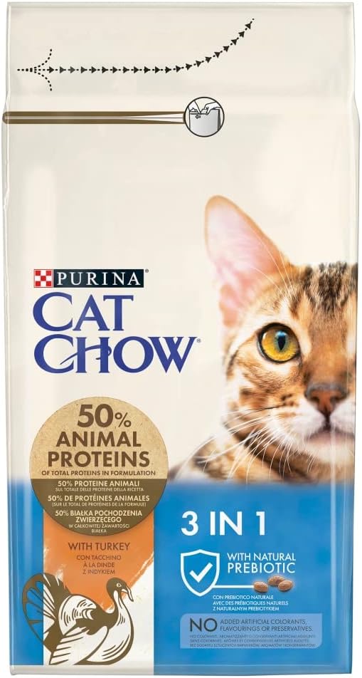 Purina Cat Chow Feline 3in1 Hindili Yetişkin Kedi Maması 1.5 KG - Ana Görsel