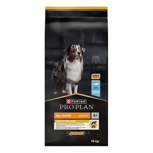 Pro Plan Light Sterilised Beyaz Balıklı Kısırlaştırılmış Yetişkin Köpek Maması 14 KG - Ana Görsel