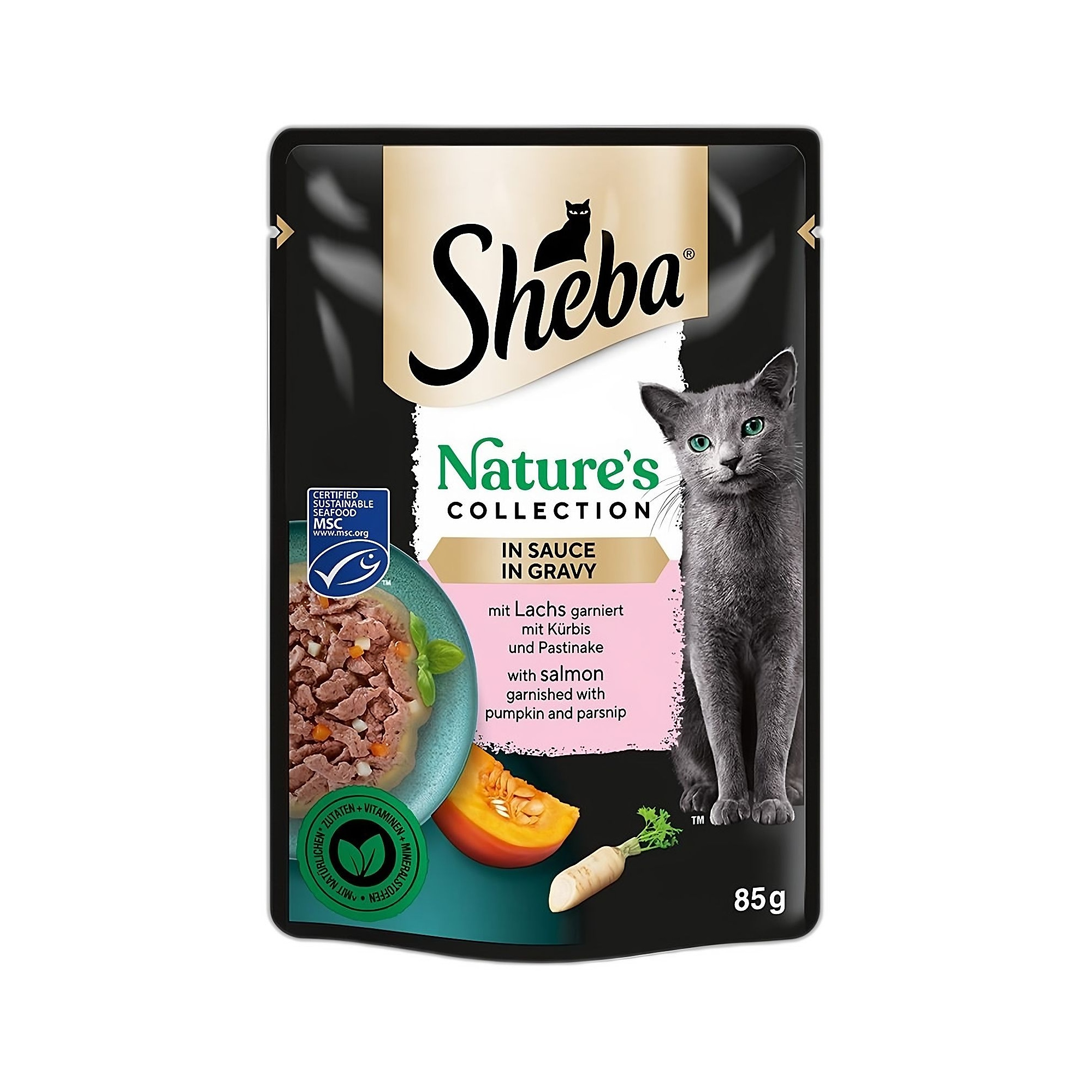 Sheba Natures Balkabaklı Somonlu Kedi Maması 85 G - Ana Görsel