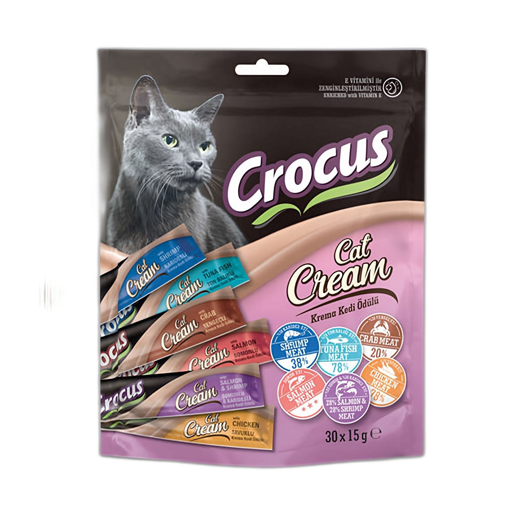 Crocus 6 Çeşit Krema Kedi Ödülü 30x15G - Ana Görsel