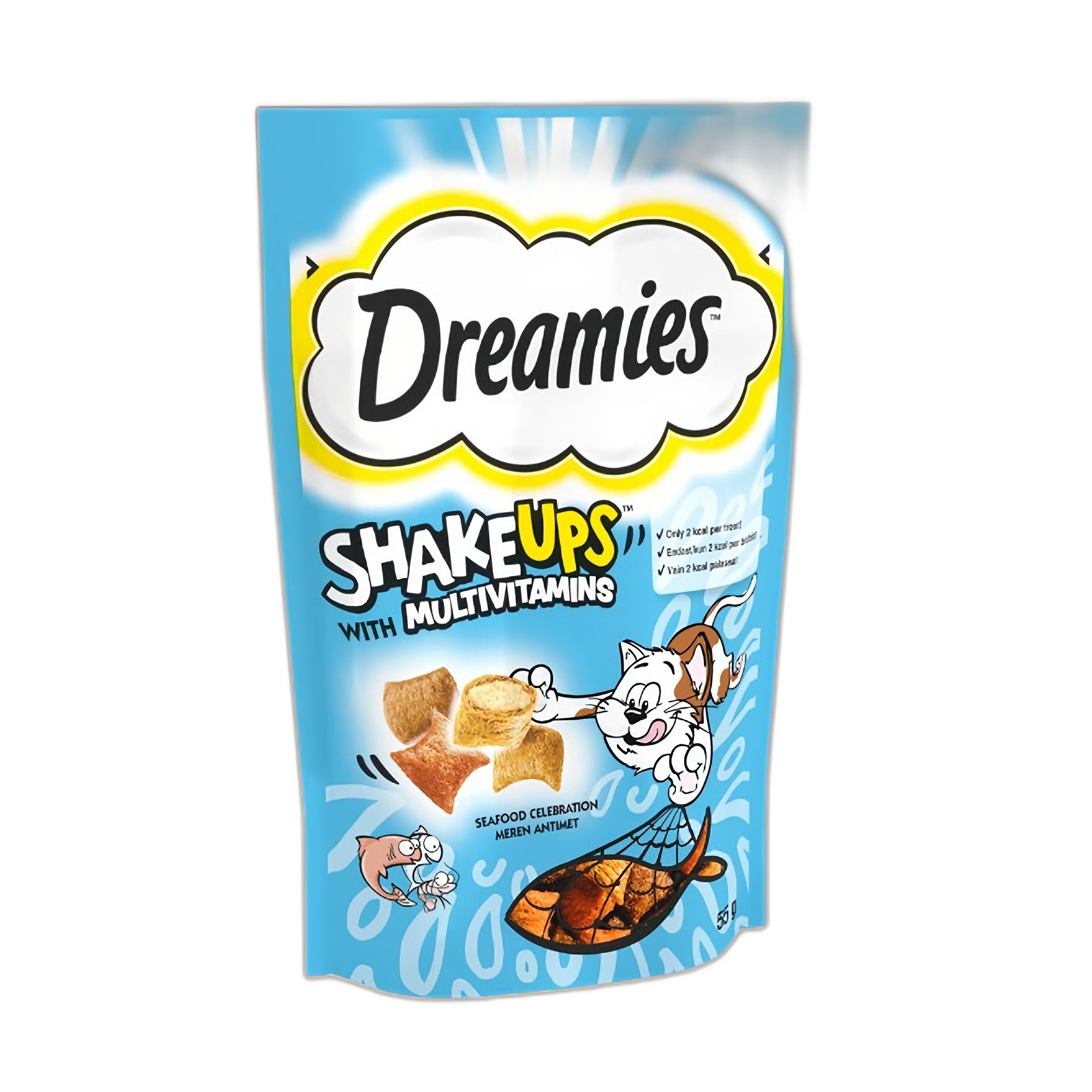 Dreamies ShakeUps with Multivitamins Ton Balıklı Somonlu ve Karidesli Multivitamin Destekli Kedi Ödülü 55 G - Ana Görsel