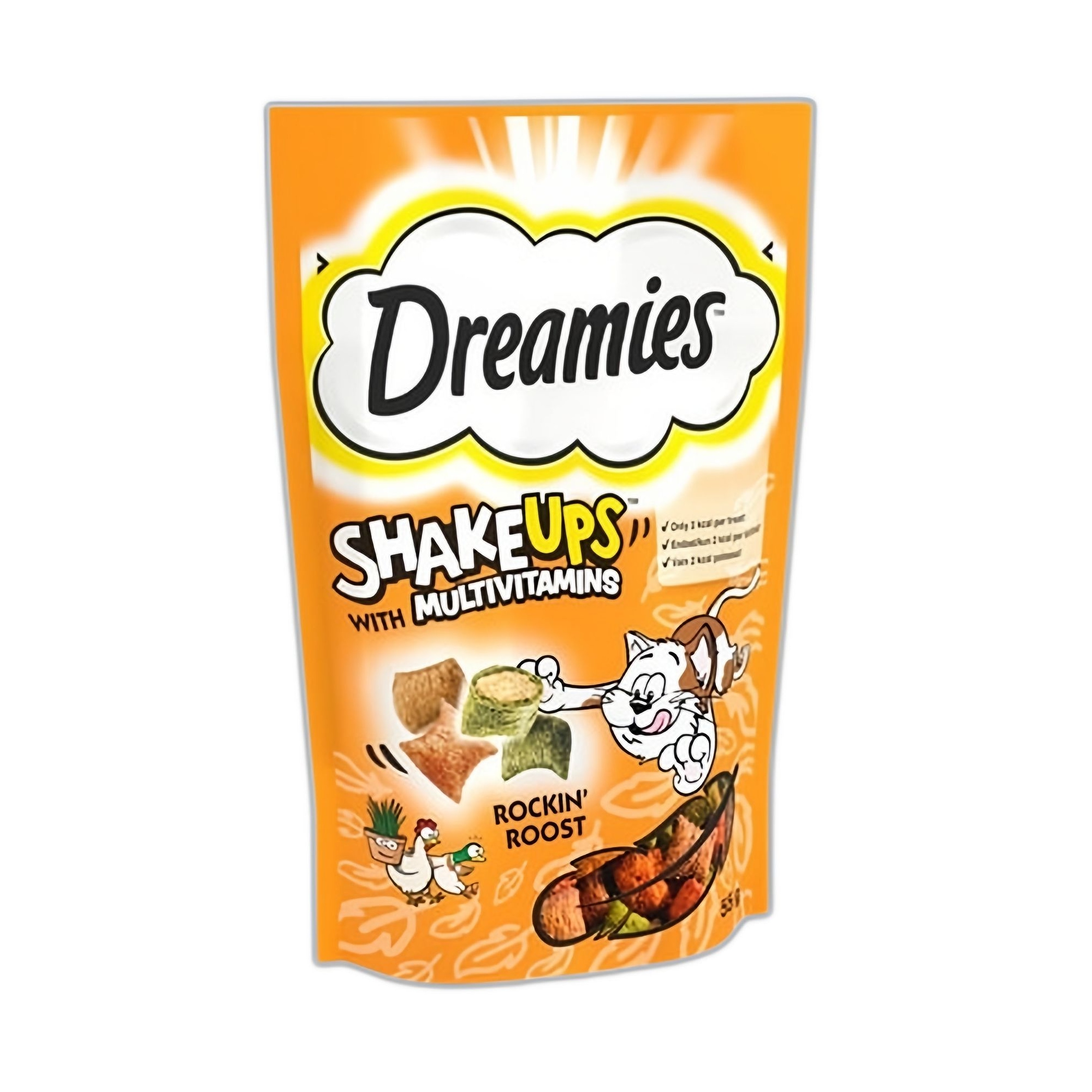 Dreamies ShakeUps with Multivitamins Tavuklu ve Ördekli Multivitamin Destekli Kedi Ödül Maması 55 G - Ana Görsel