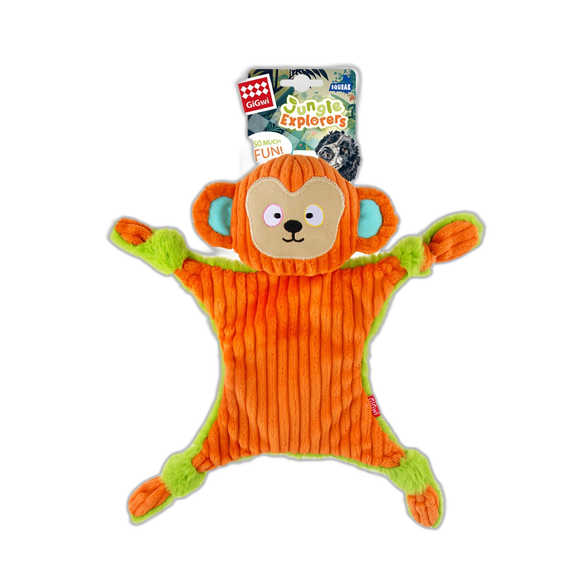Gigwi Orman Kaşifi Maymun Sesli Kumaş ve Peluş Köpek Oyuncağı - Ana Görsel