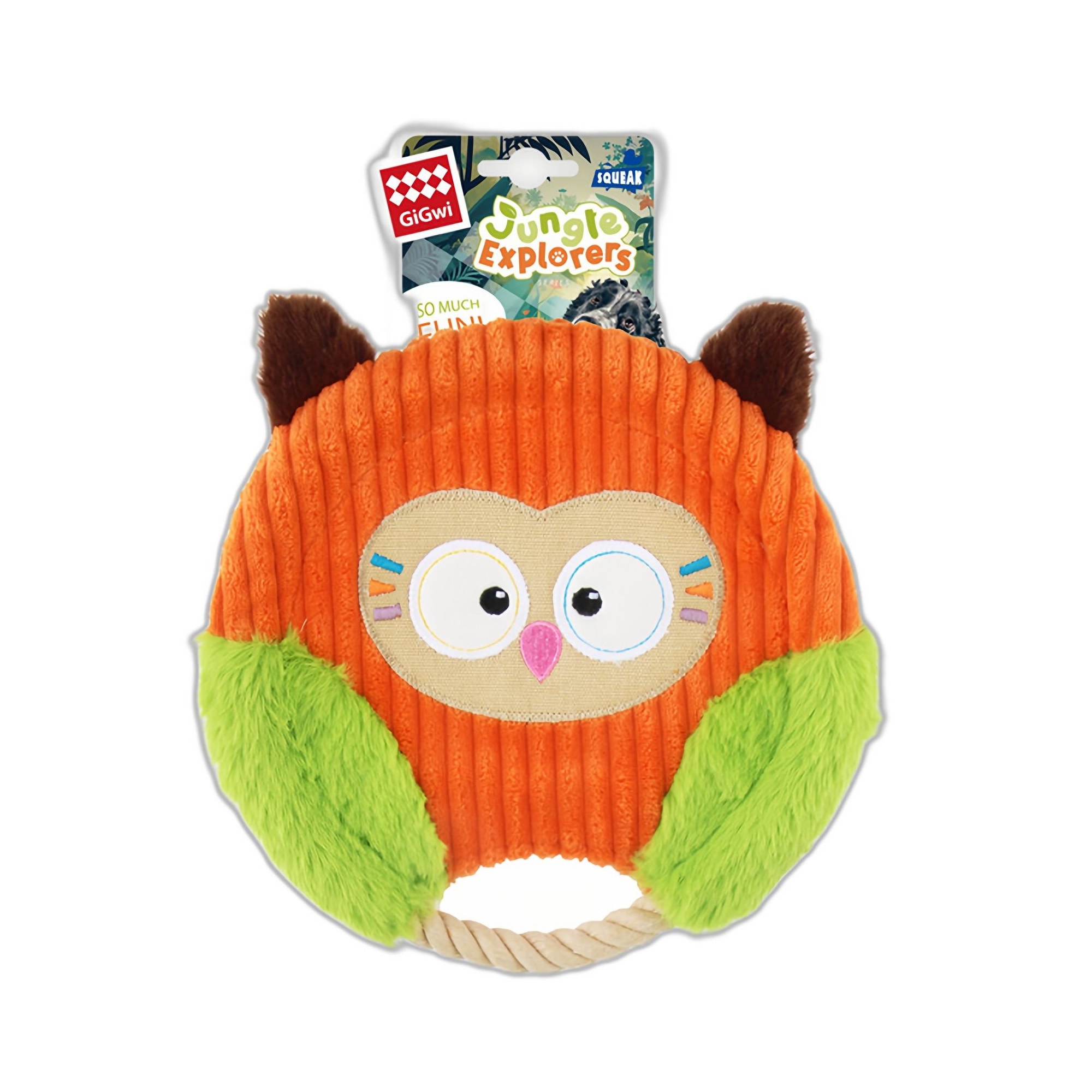 Gigwi Orman Kaşifi Baykuş İpli Köpek Oyuncağı - Ana Görsel