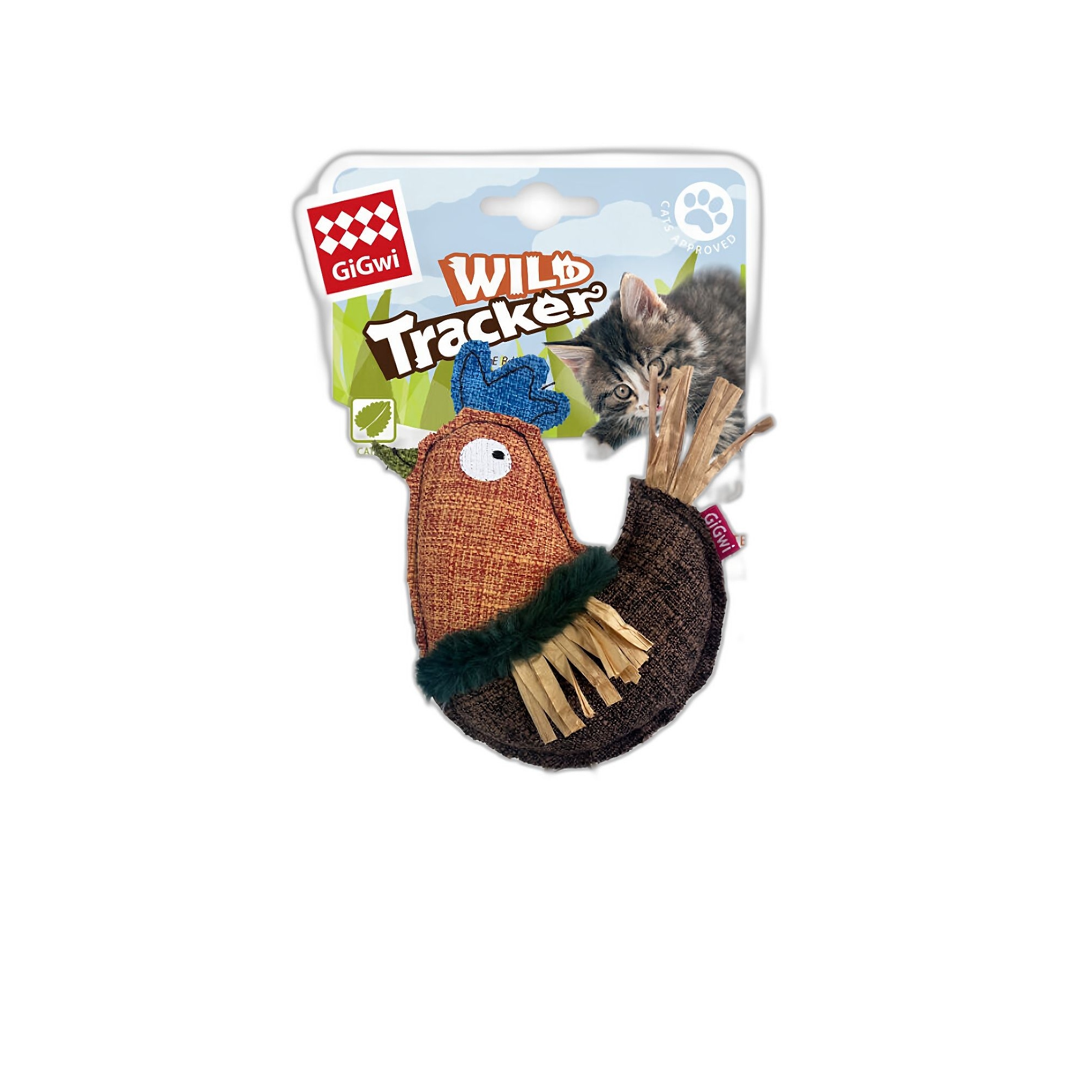 Gigwi Vahşi İzci Tavuk Rafya Kurdeleli Kedi Naneli Oyuncak - Ana Görsel