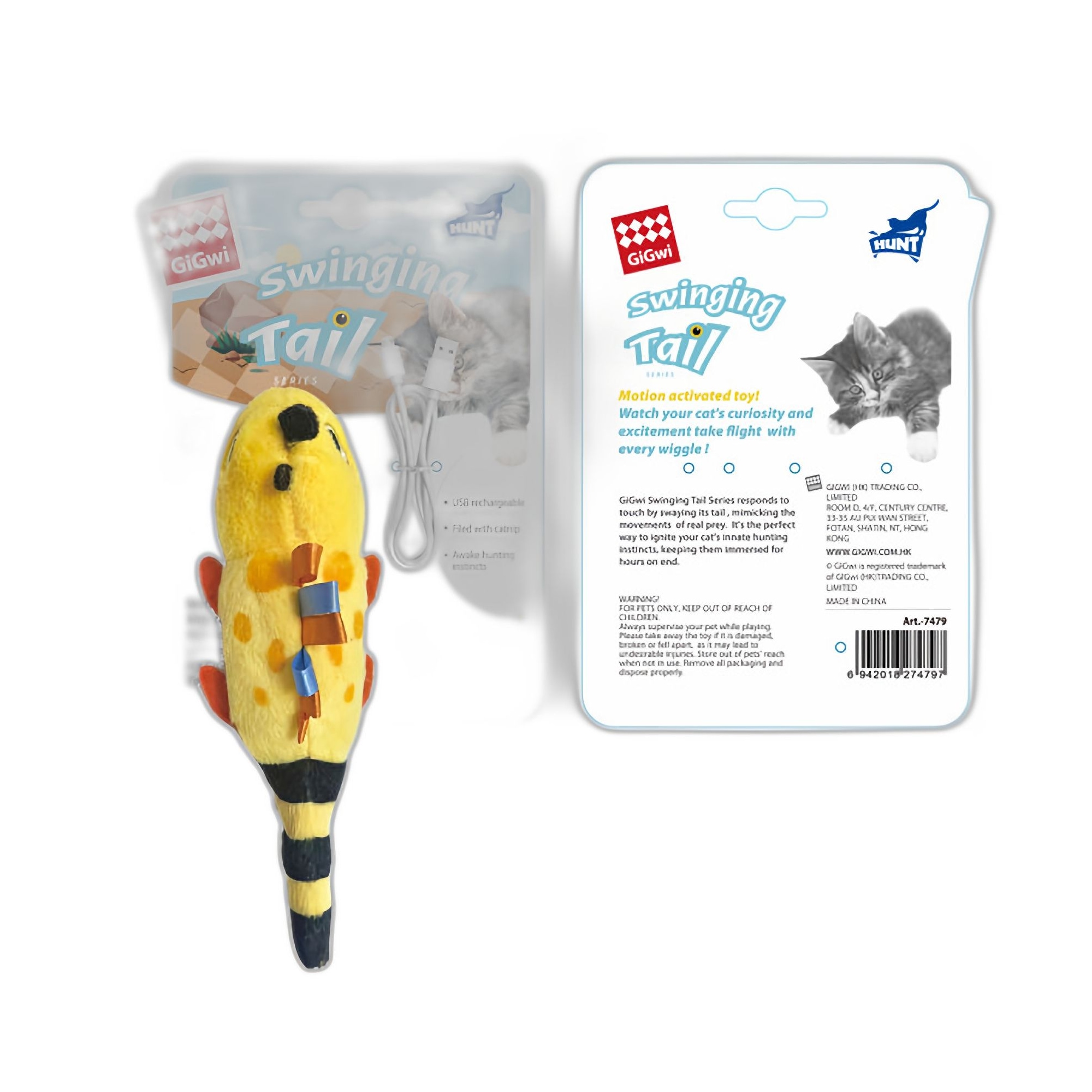 Gigwi Kuyruğu Sallanan Kertenkele Kedi Peluş Oyuncak - Ana Görsel