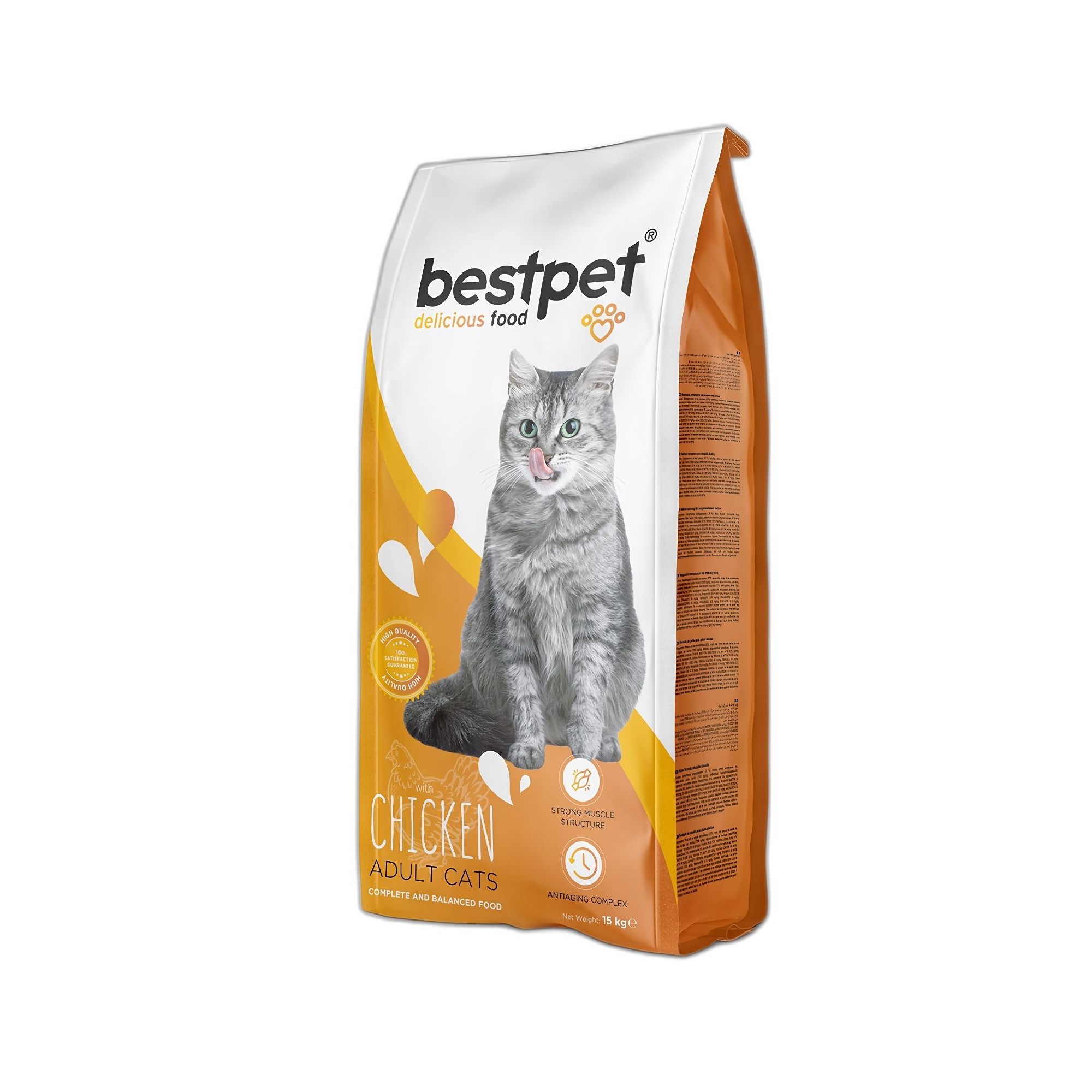 Bestpet Tavuk Etli ve Pirinçli Yetişkin Kedi Maması 15 KG - Ana Görsel