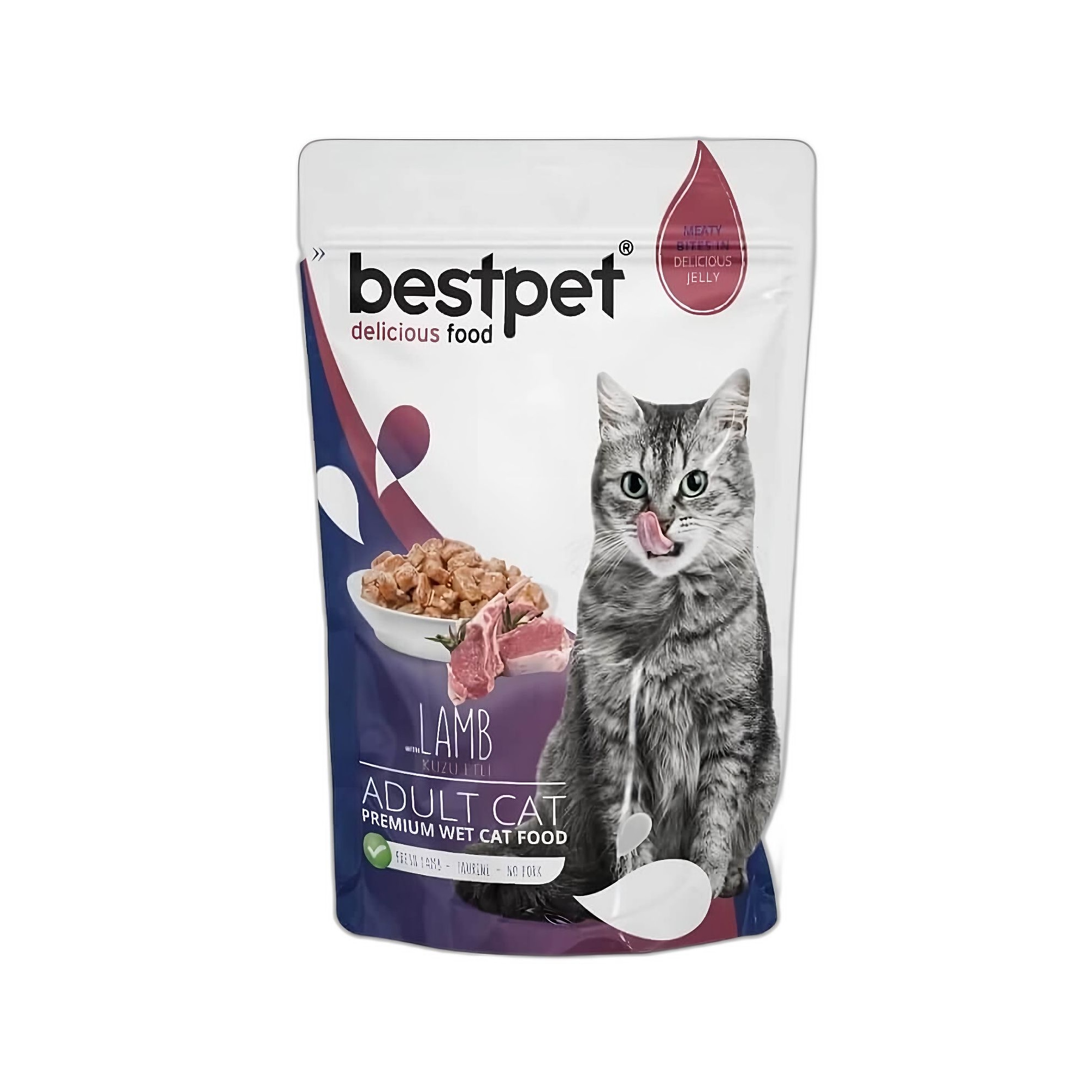 Bestpet Lamb in Jelly Kuzu Etli Yaş Yetişkin Kedi Maması 85G - Ana Görsel