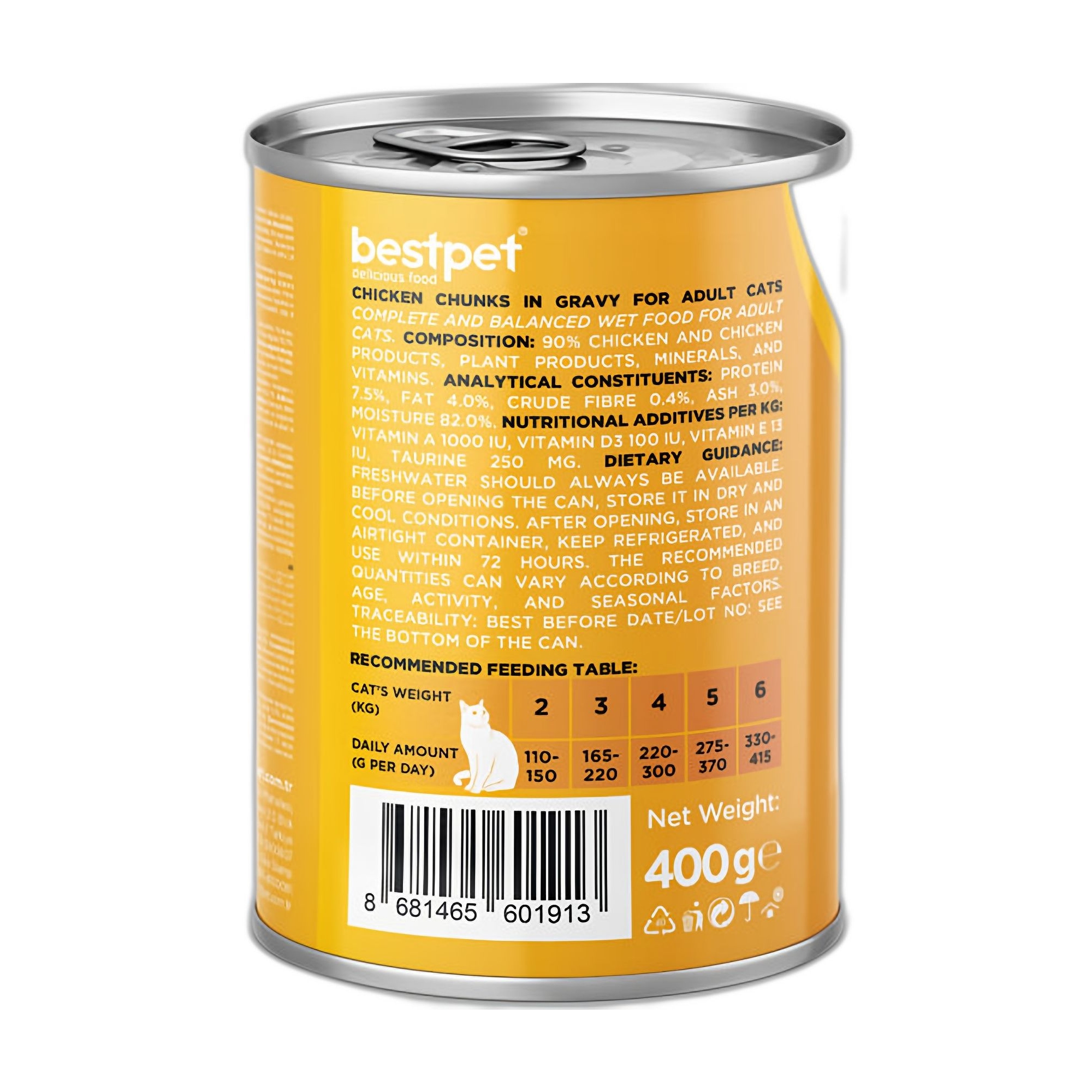 Bestpet Gravy Parça Tavuk Etli Yetişkin Kedi Konservesi 400 G - Görsel 3