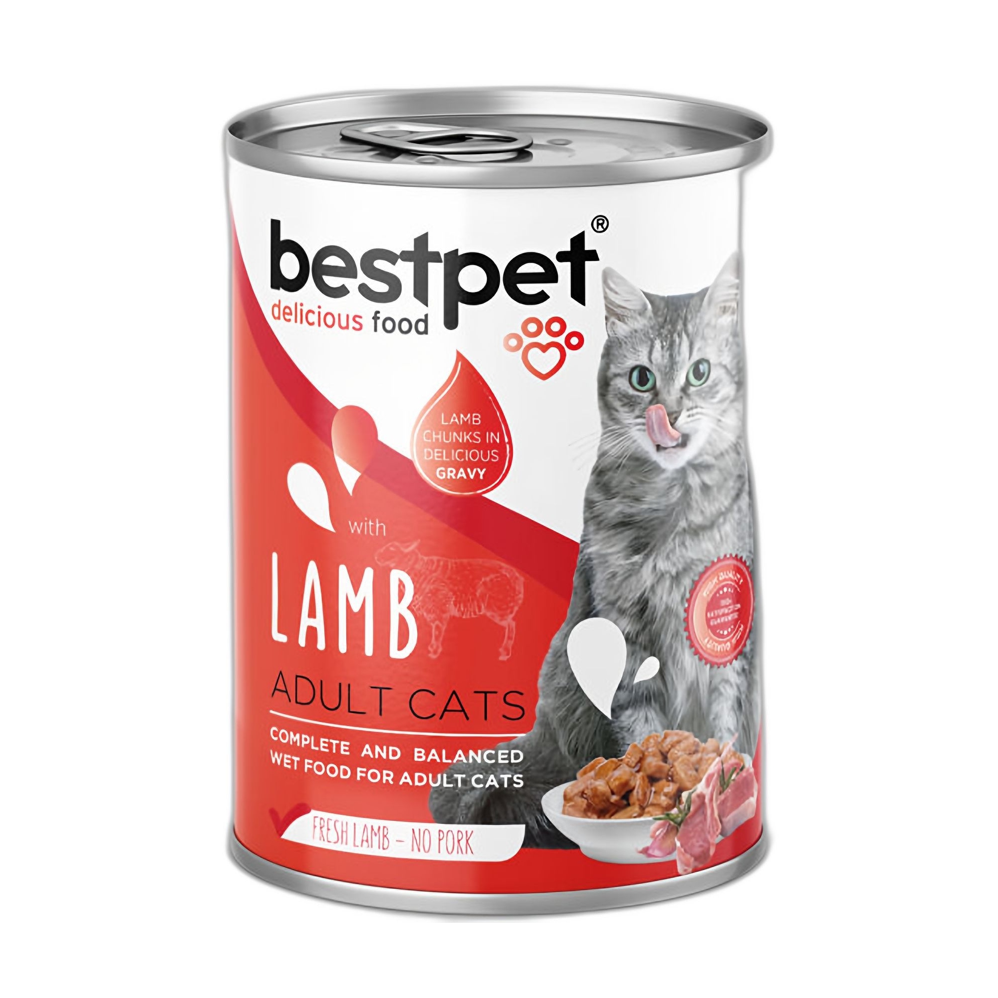Bestpet Gravy Lamb Parça Kuzu Etli Yetişkin Kedi Konservesi 400 G - Ana Görsel