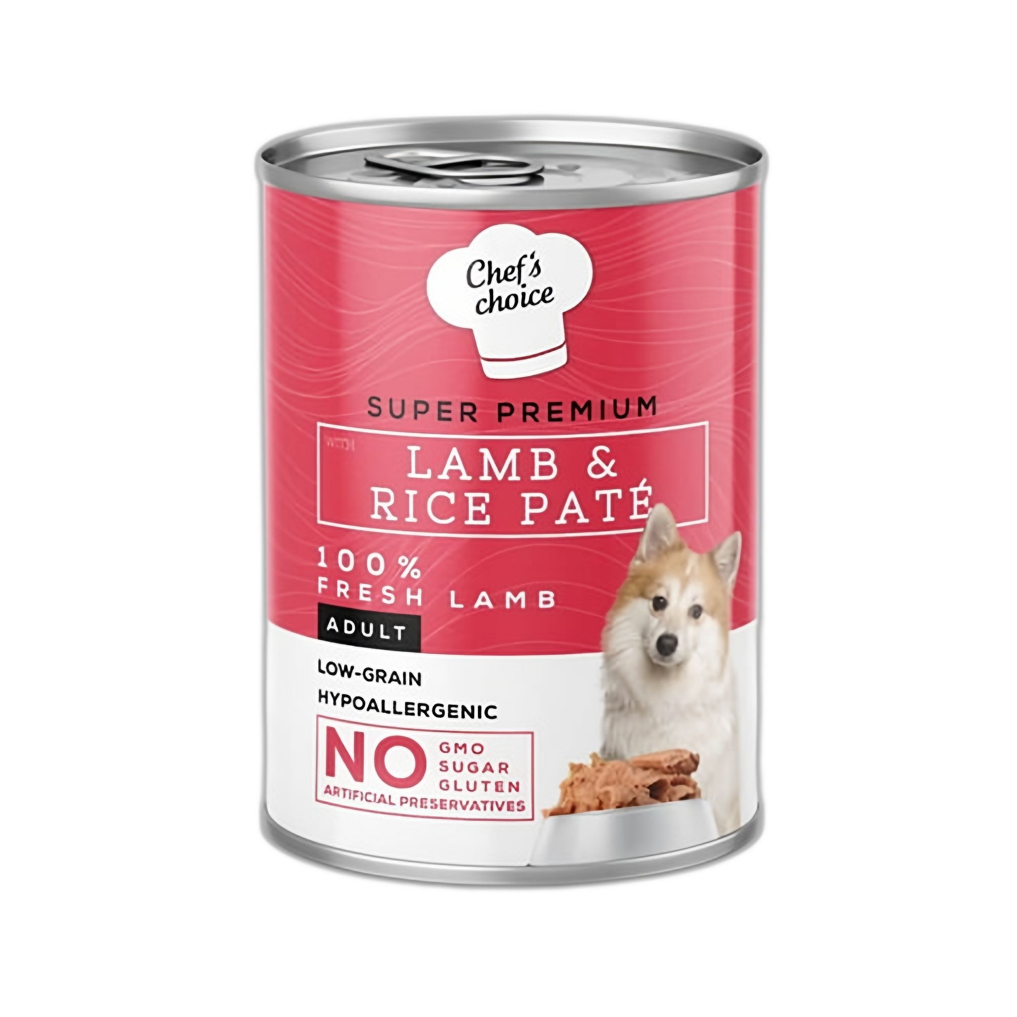 Chef's Choice Tahılısz Pirinçli ve Kuzu Etli Ezme Yetişkin Köpek Konservesi 400 G - Ana Görsel