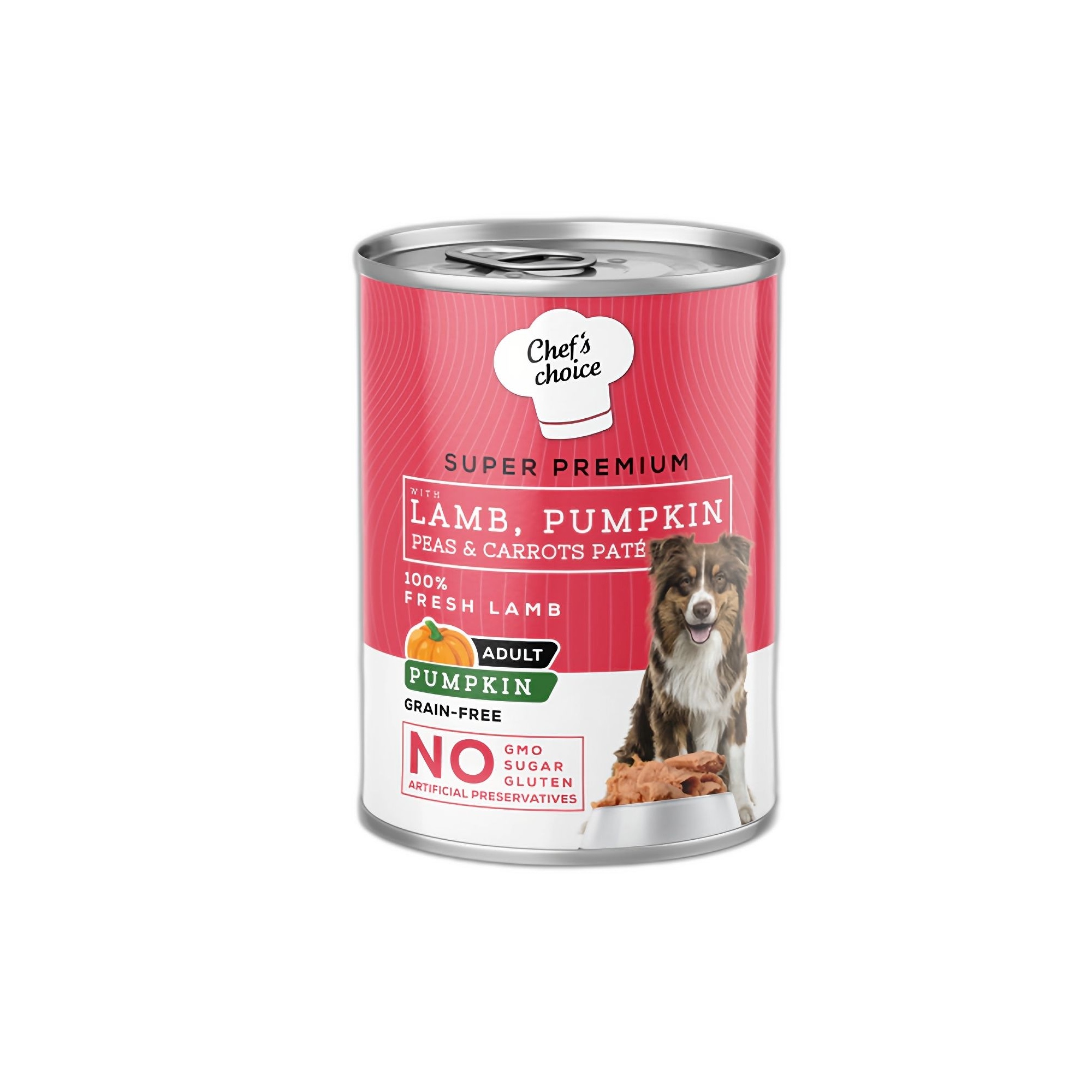 Chef's Choice Tahılsız Kuzu Etli ve Bal Kabaklı Ezme Yetişkin Köpek Konservesi 400G - Ana Görsel