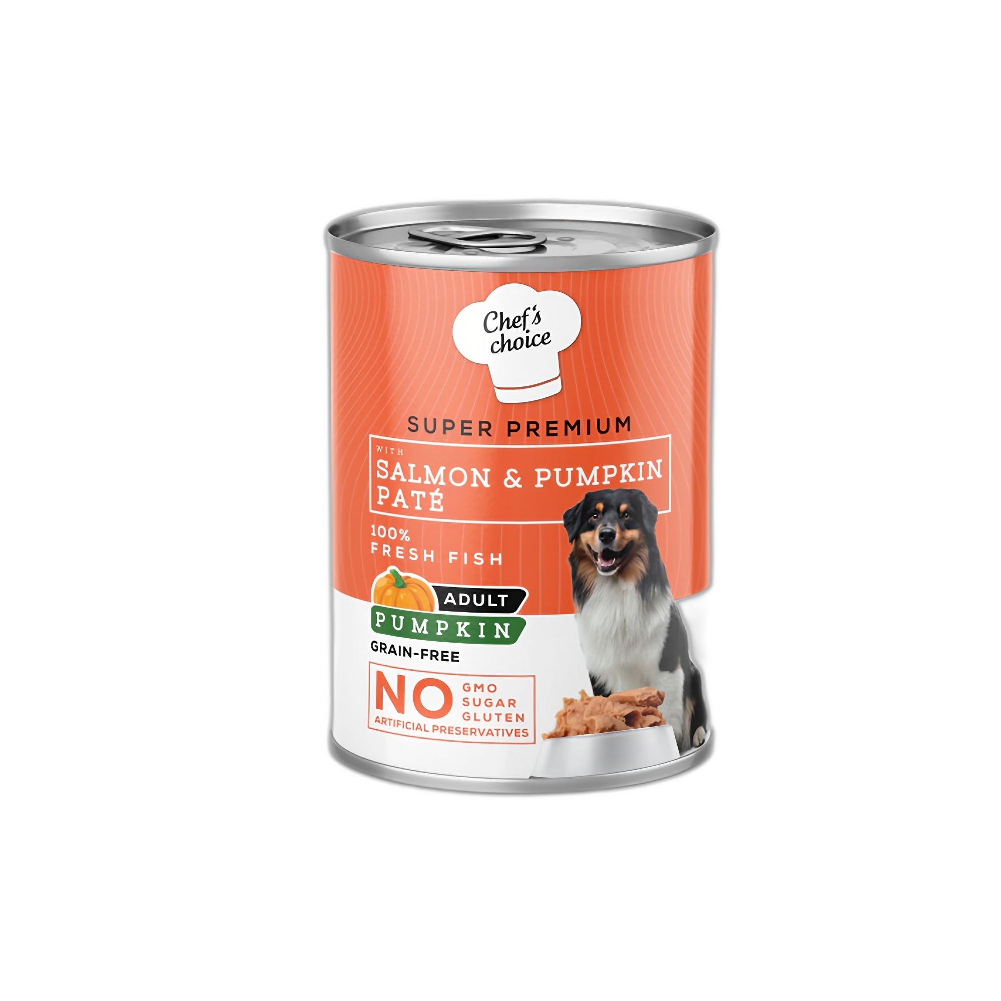 Chef's Choice Tahılsız Somonlu ve Bal Kabaklı Ezme Yetişkin Köpek Konservesi 400G - Ana Görsel