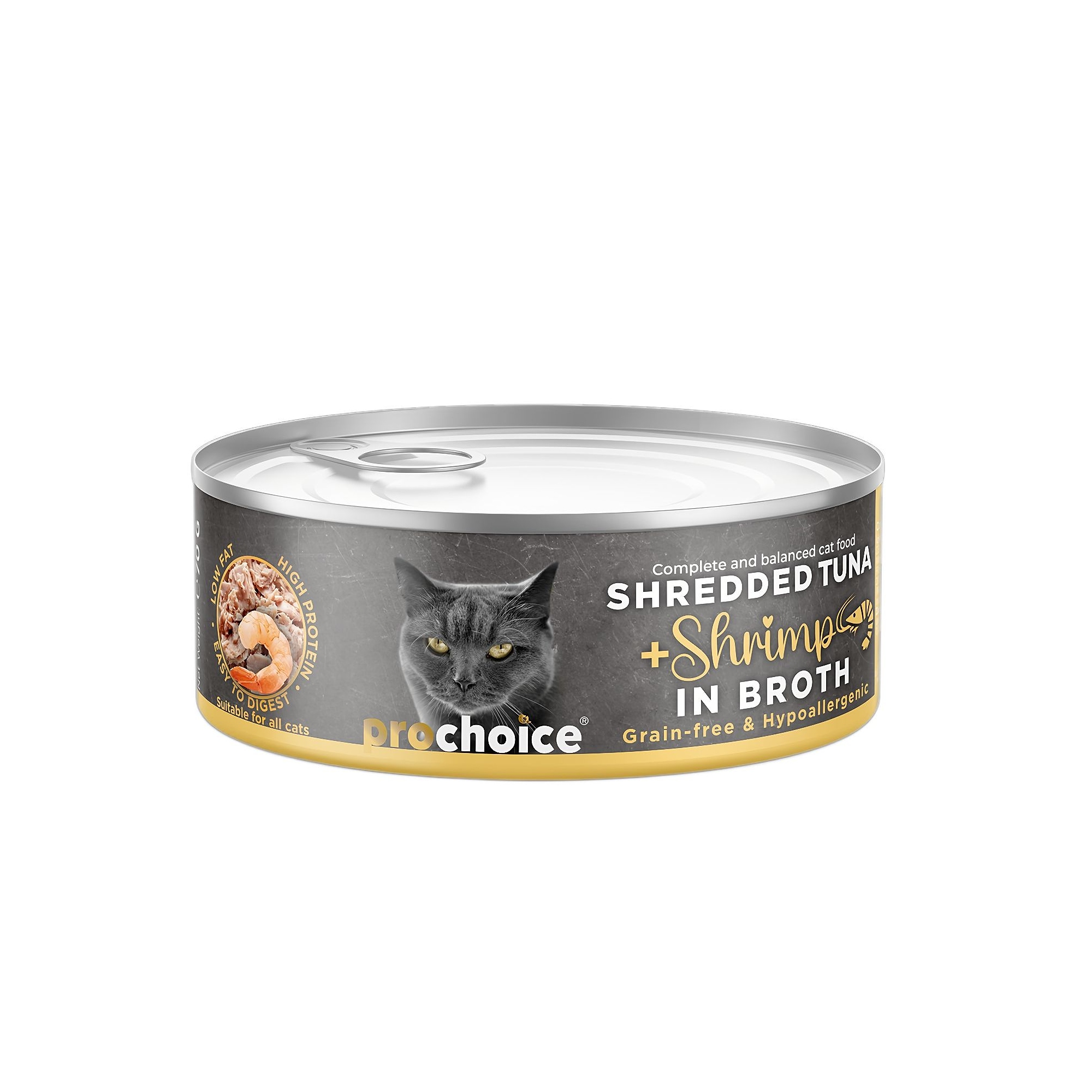 ProChoice Deluxe Tuna&Shrimp in Broth Sos İçinde Ton Balıklı ve Karidesli Yetişkin Kedi Konservesi 70G - Ana Görsel