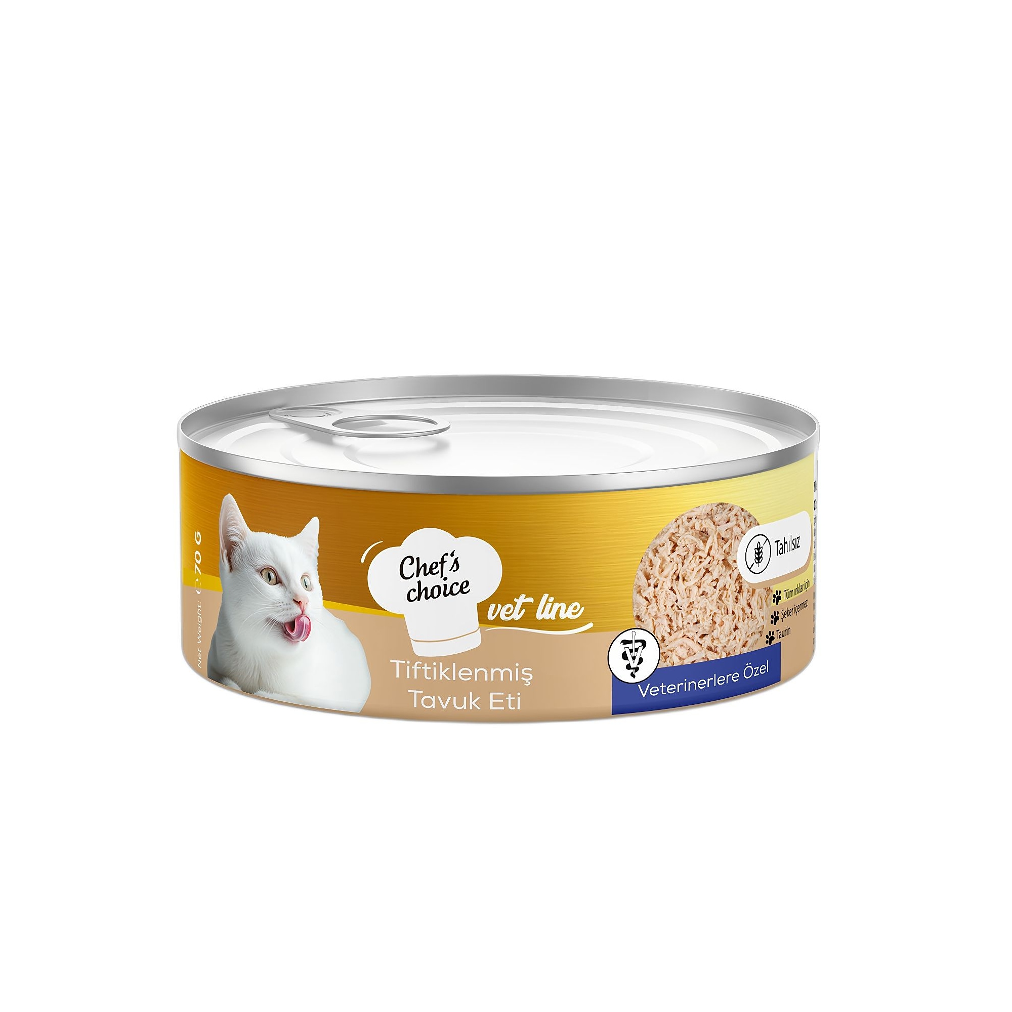 Chef's Choice Vet Line Tiftiklenmiş Tavuk Etli Yetişkin Kedi Konservesi 70G - Ana Görsel
