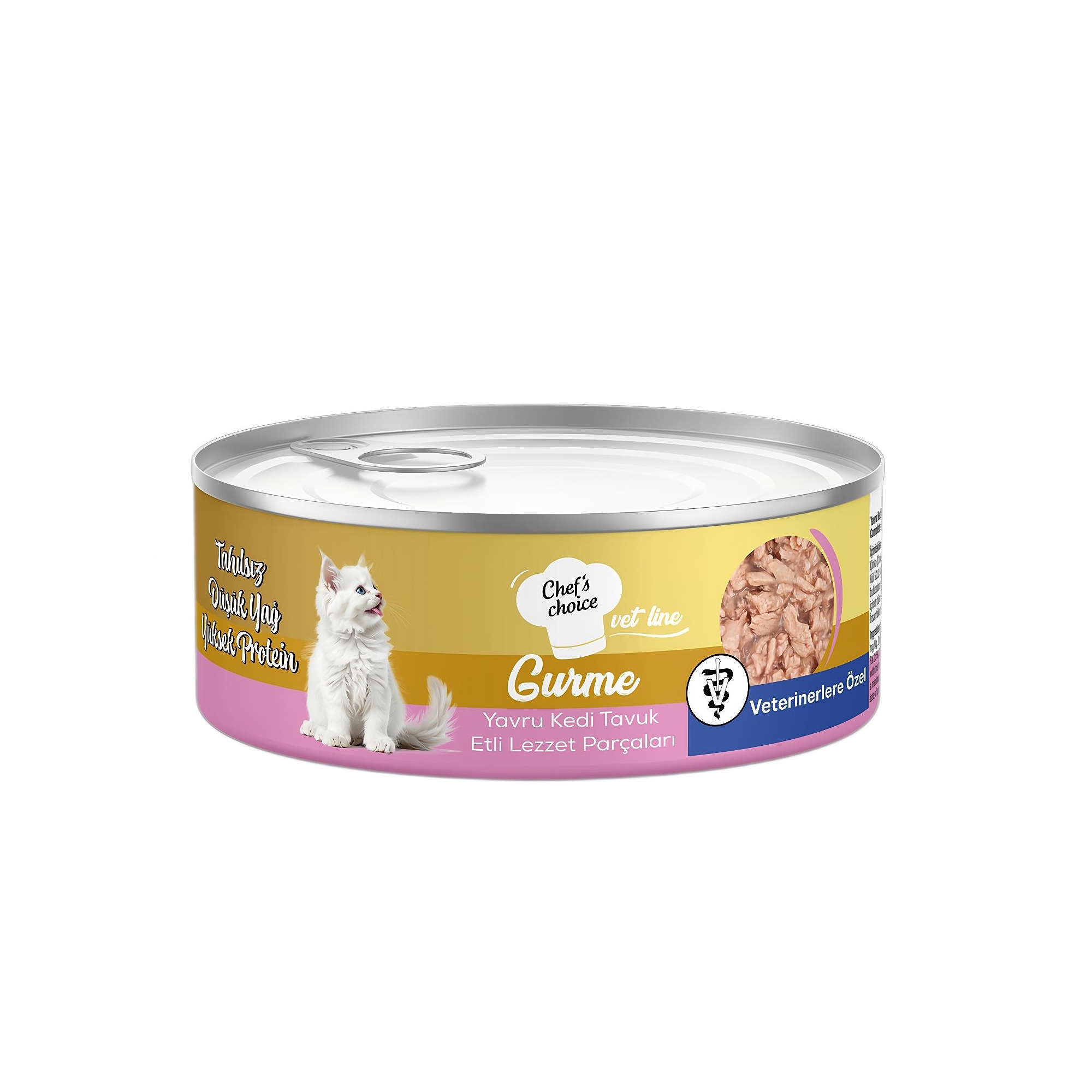 Chef's Choice Vet Line Gurme Sos içinde Parça Tavuk Etli Yavru Kedi Konservesi 85G - Ana Görsel