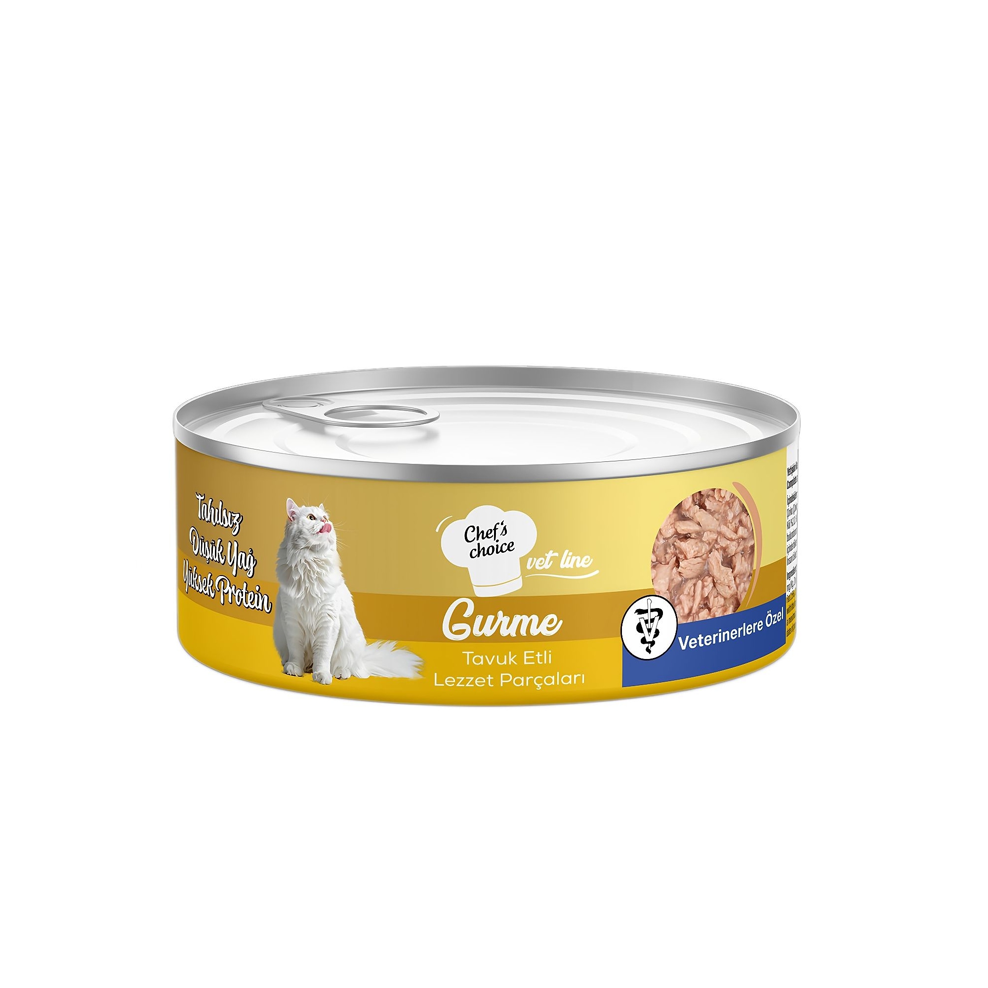 Chef's Choice Vet Line Gurme Sos İçinde Parça Tavuk Etli Yetişkin Kedi Konservesi 85G - Ana Görsel