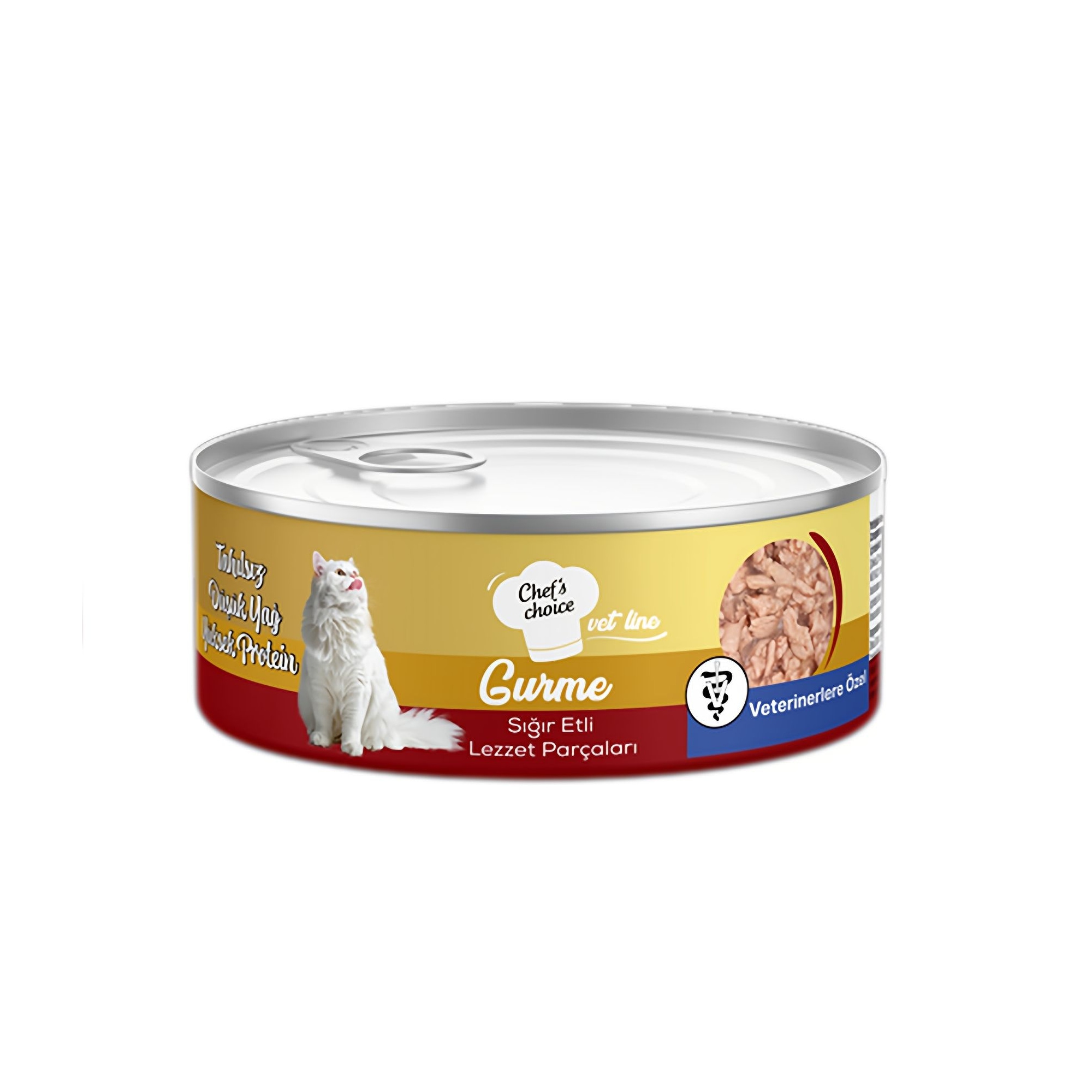Chef's Choice Vetline Gurme Sos İçinde Parça Etli Yetişkin Kedi Konservesi 85 G - Ana Görsel