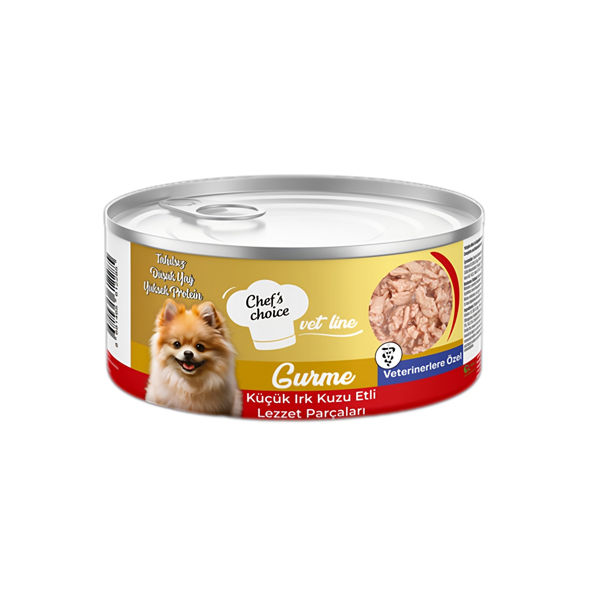 Chef's Choice VetLine Gurme Sos İçinde Parça Kuzu Etli Mini Irk Yetişkin Köpek Konservesi 200G - Ana Görsel
