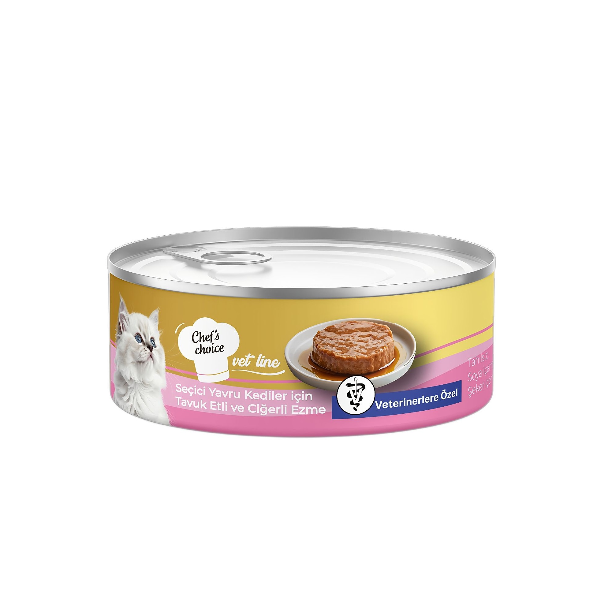 Chef's Choice VetLine Ezme Tavuk Etli ve Ciğerli Yavru Kedi Konservesi 80G - Ana Görsel