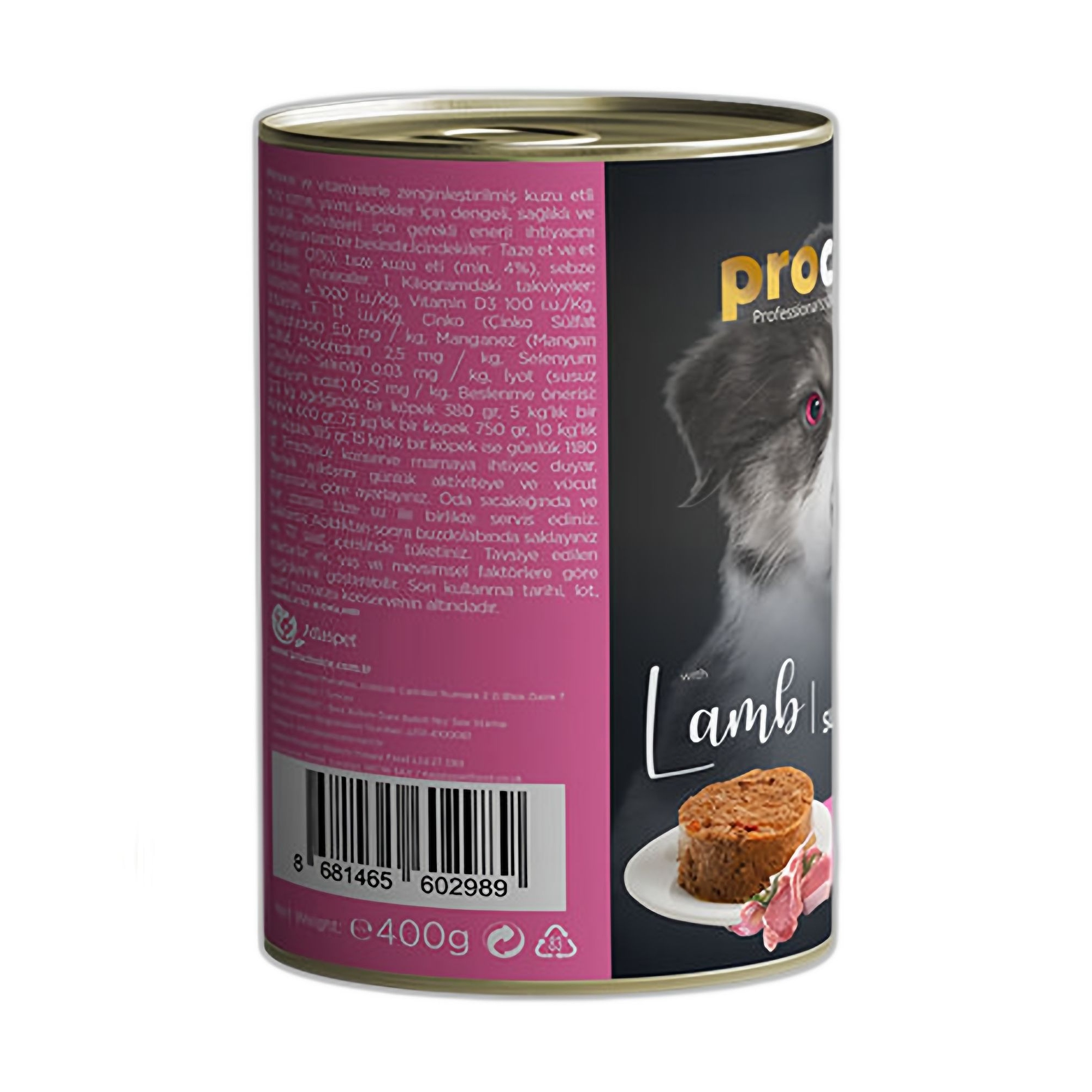 ProChoice Puppy Lamb Tahılsız Kuzu Etli Yavru Köpek Konservesi 400 G - Görsel 3