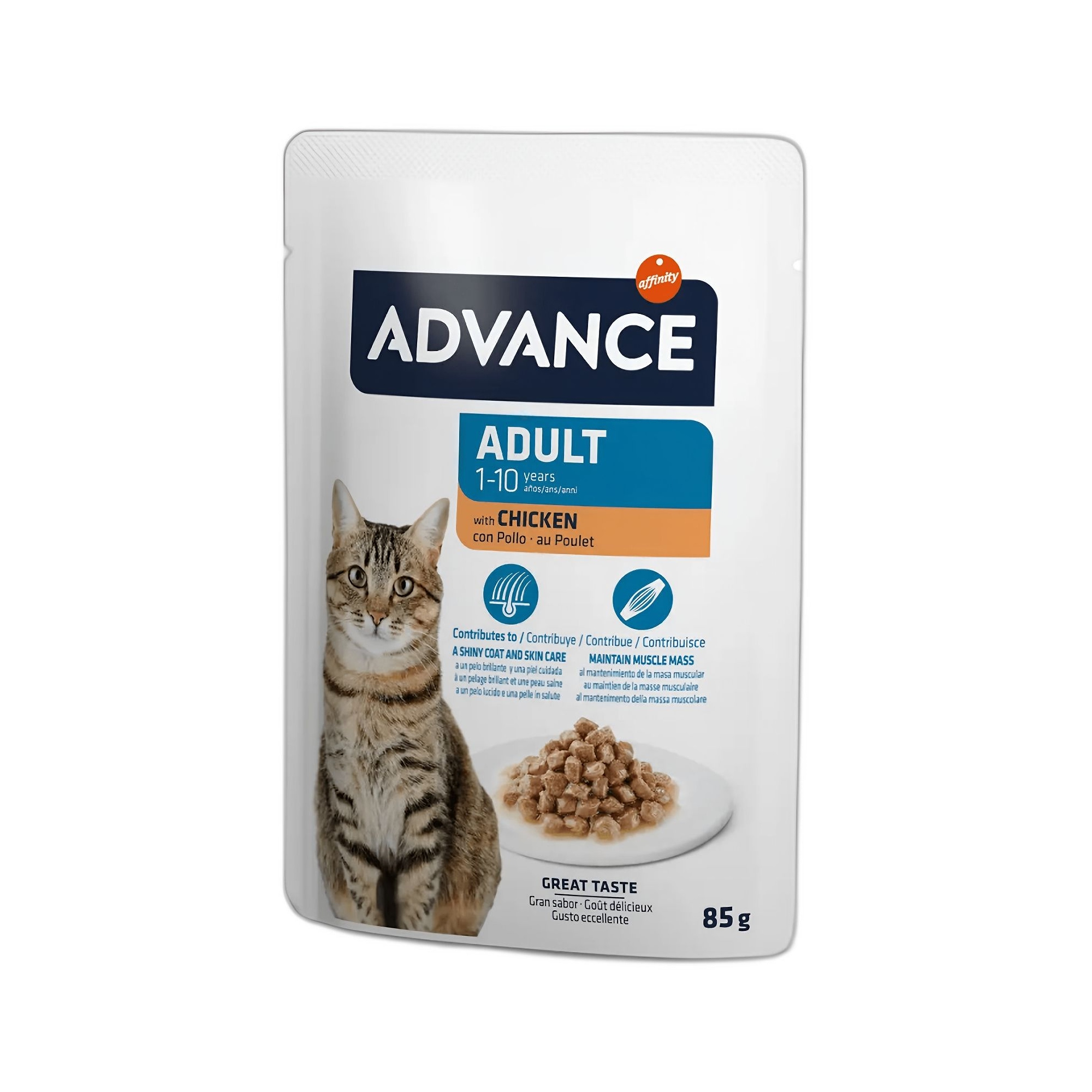 Advance Pouch Tavuklu Yaş Yetişkin Kedi Maması 85 G - Ana Görsel