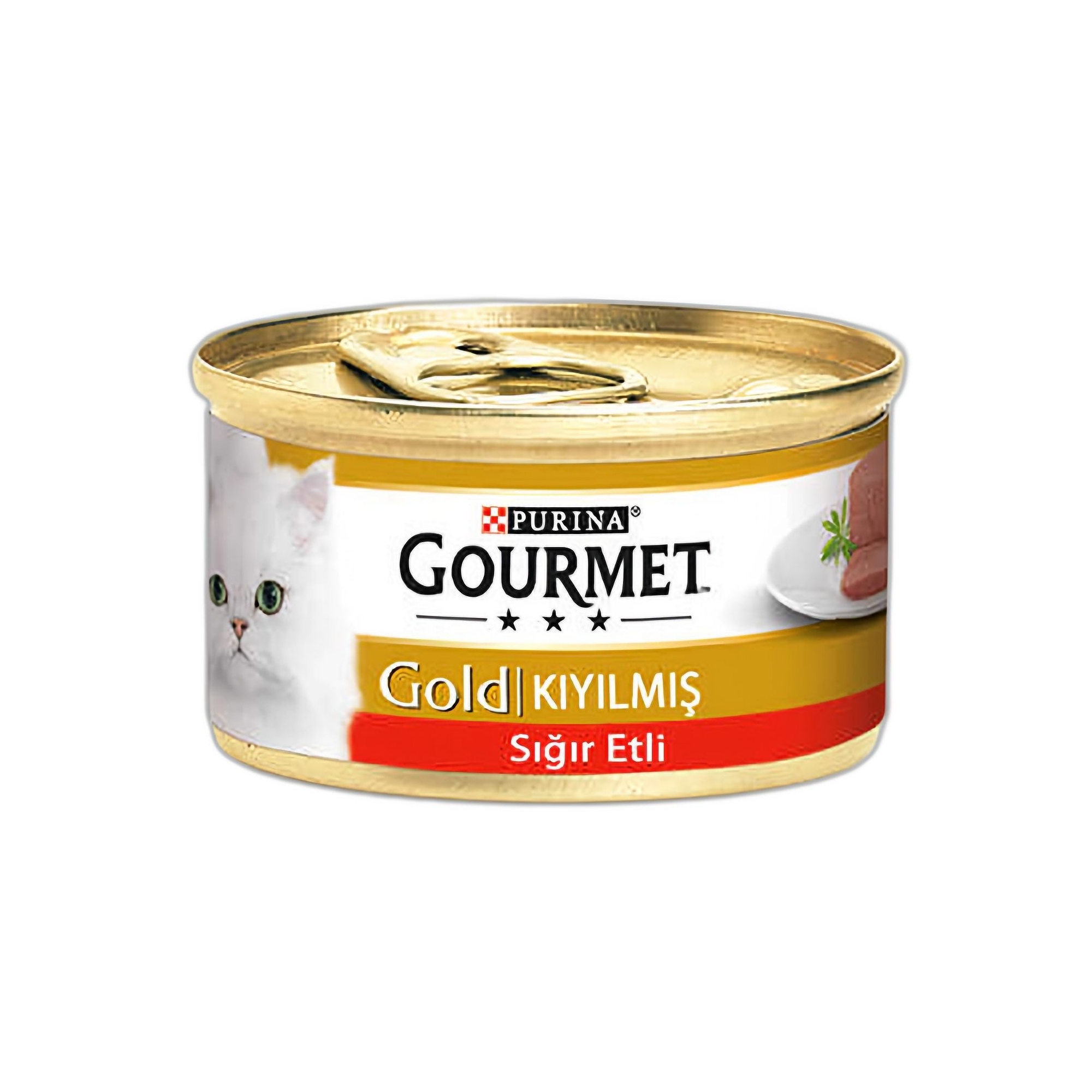 Gourmet Gold Kıyılmış Sığır Etli Yetişkin Kedi Yaş Maması 85 G