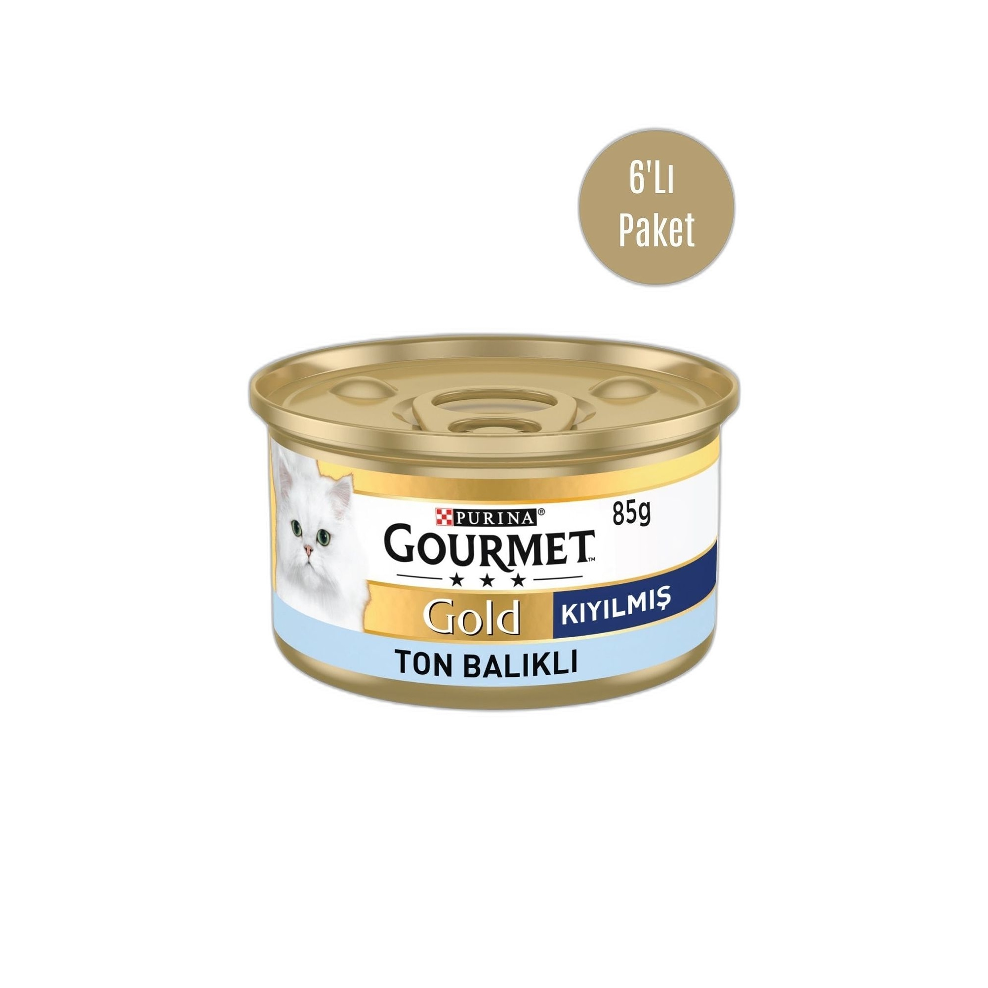 Gourmet Gold Kıyılmış Ton Balığı Yetişkin Kedi Yaş Mama 6x85 G - Ana Görsel