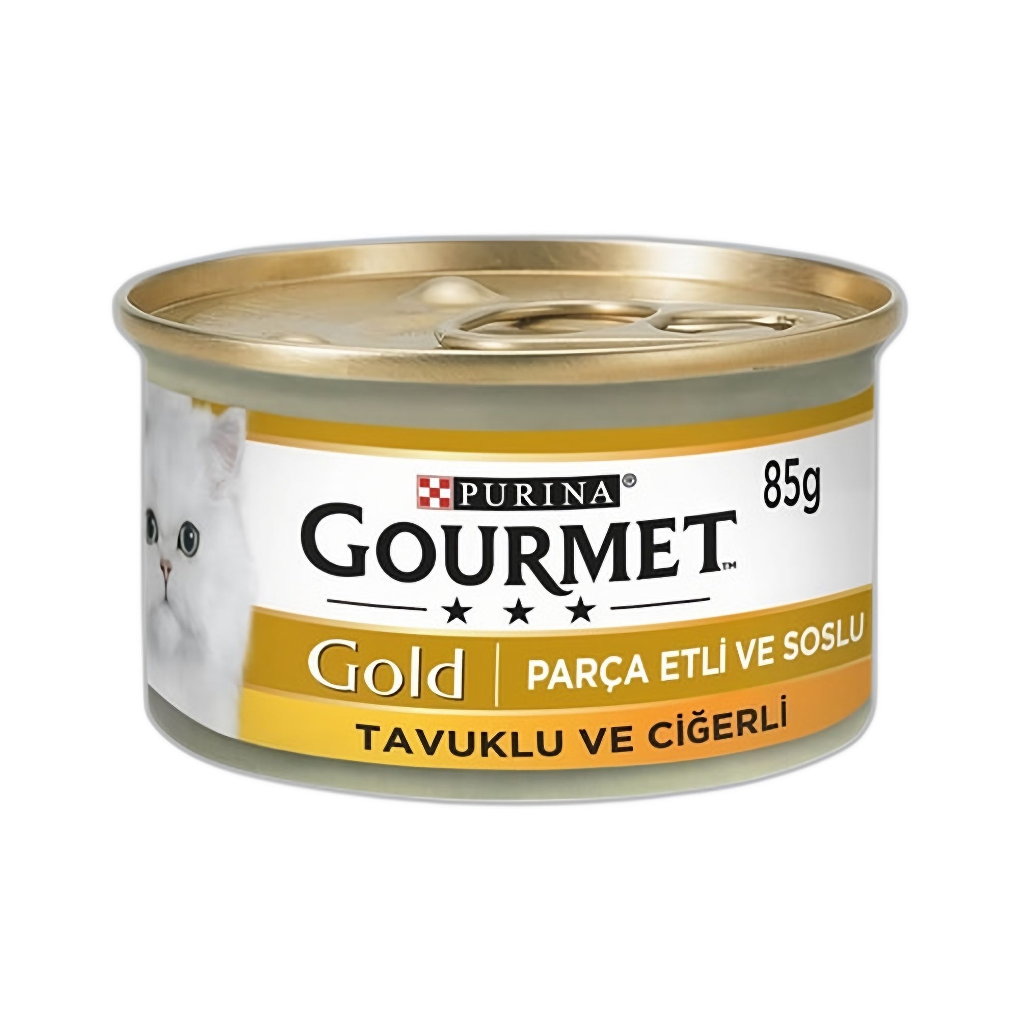 Gourmet Gold Parça Etli Tavuk Ciğerli Yetişkin Kedi Yaş Maması 85 G - Ana Görsel