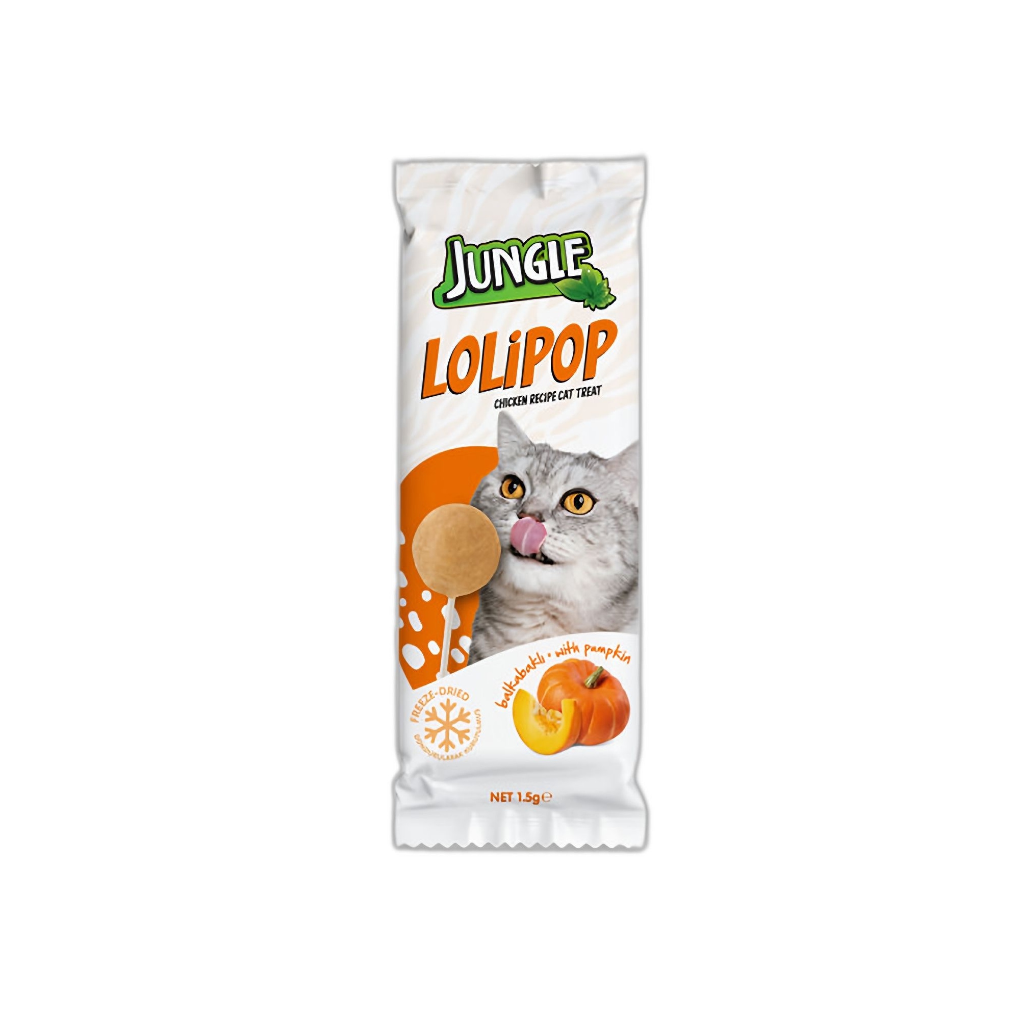 Jungle Balkabağı Kedi Atıştırmalık Lolipop 12x1.5 G - Ana Görsel